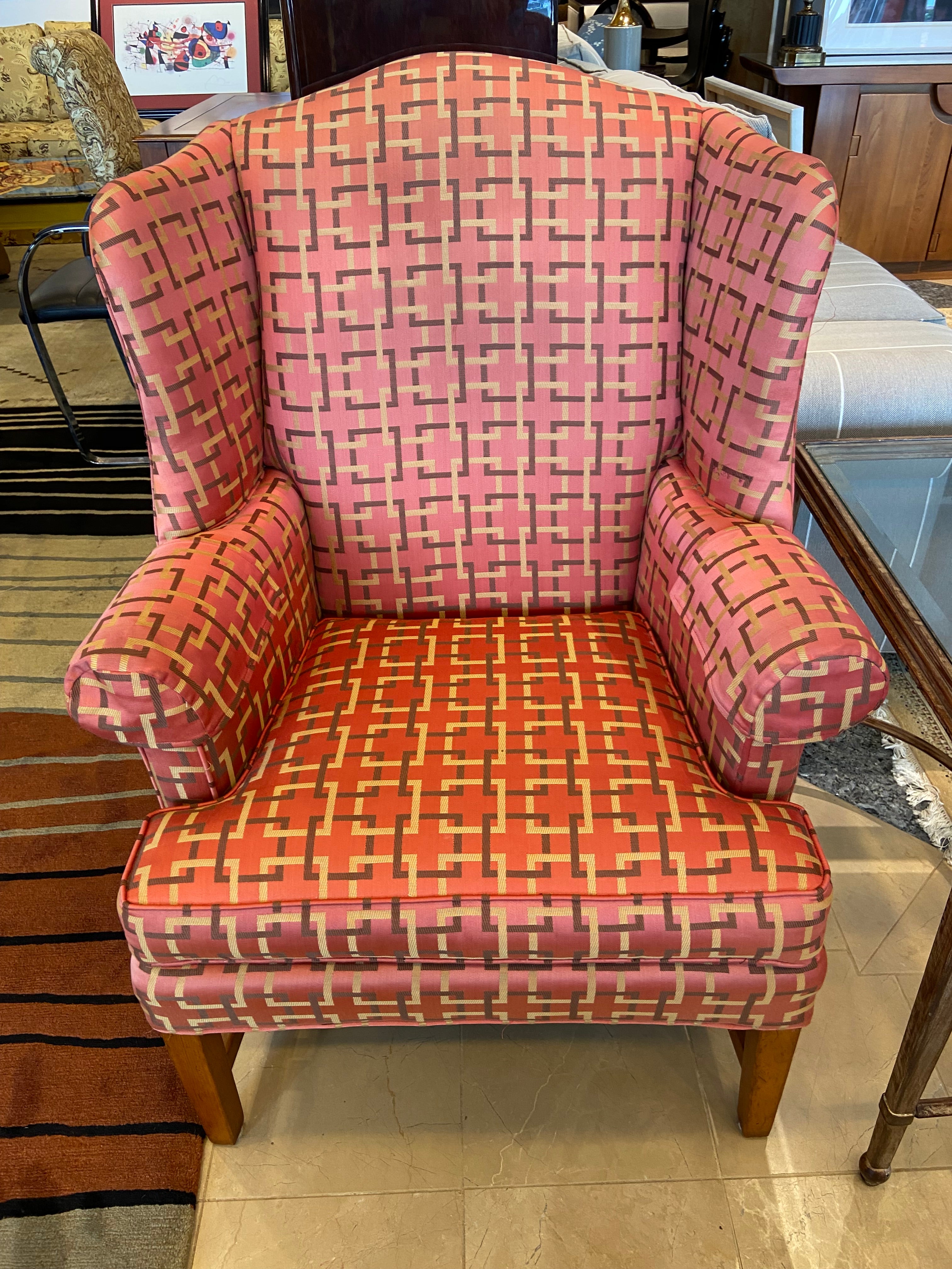 Ethan allen wingback online chair