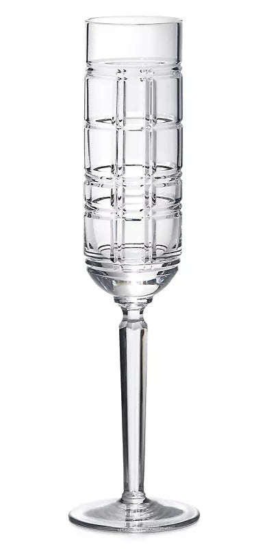 Ralph Lauren Hudson Plaid Champagne Flute (03H00O)