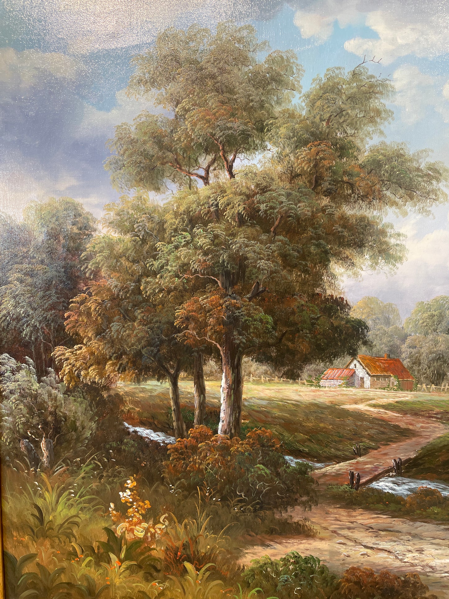 J. Harris Landscape Oil on Canvas (0B3001)