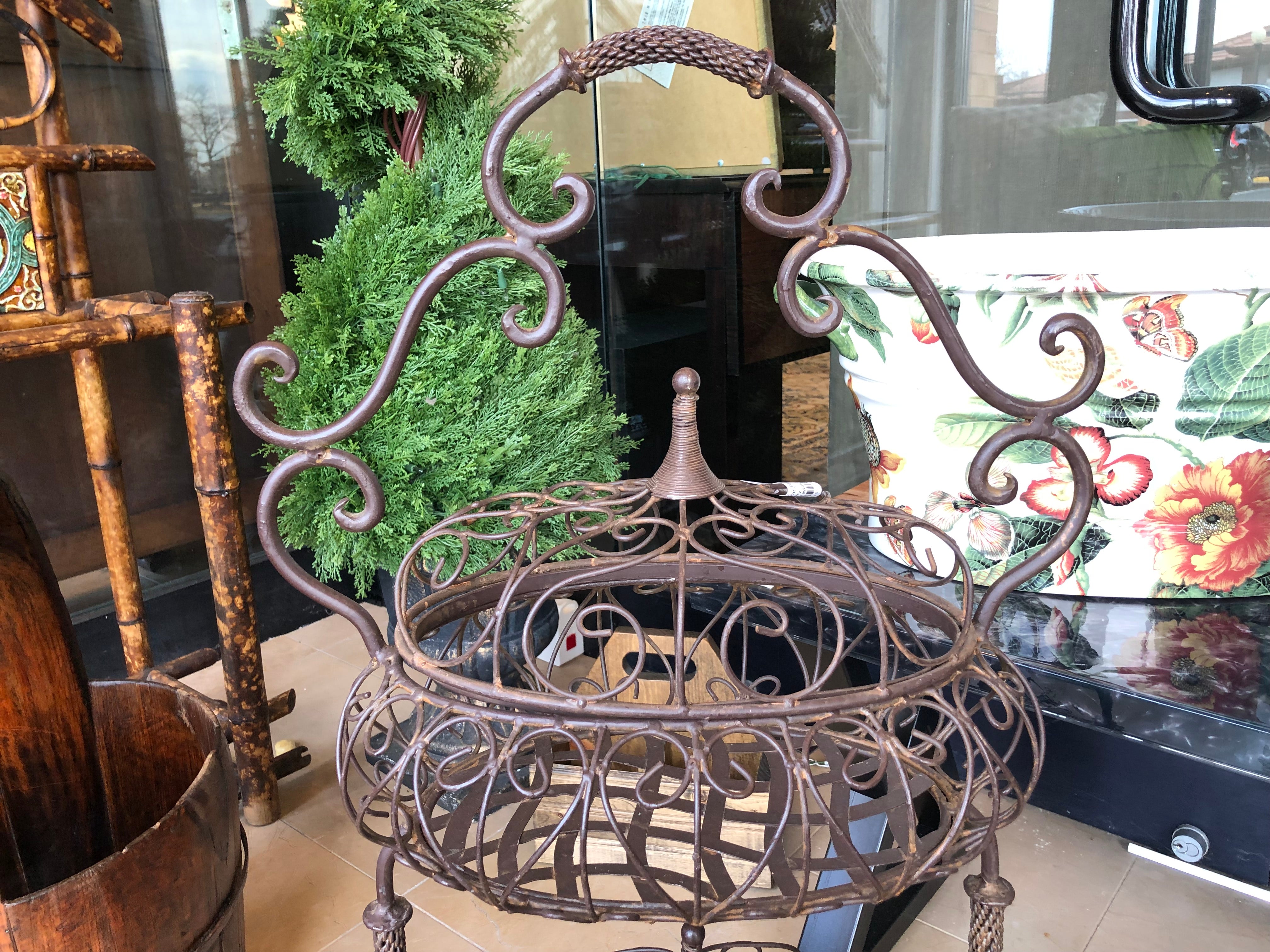 Vintage Cast iron fruit deals basket!