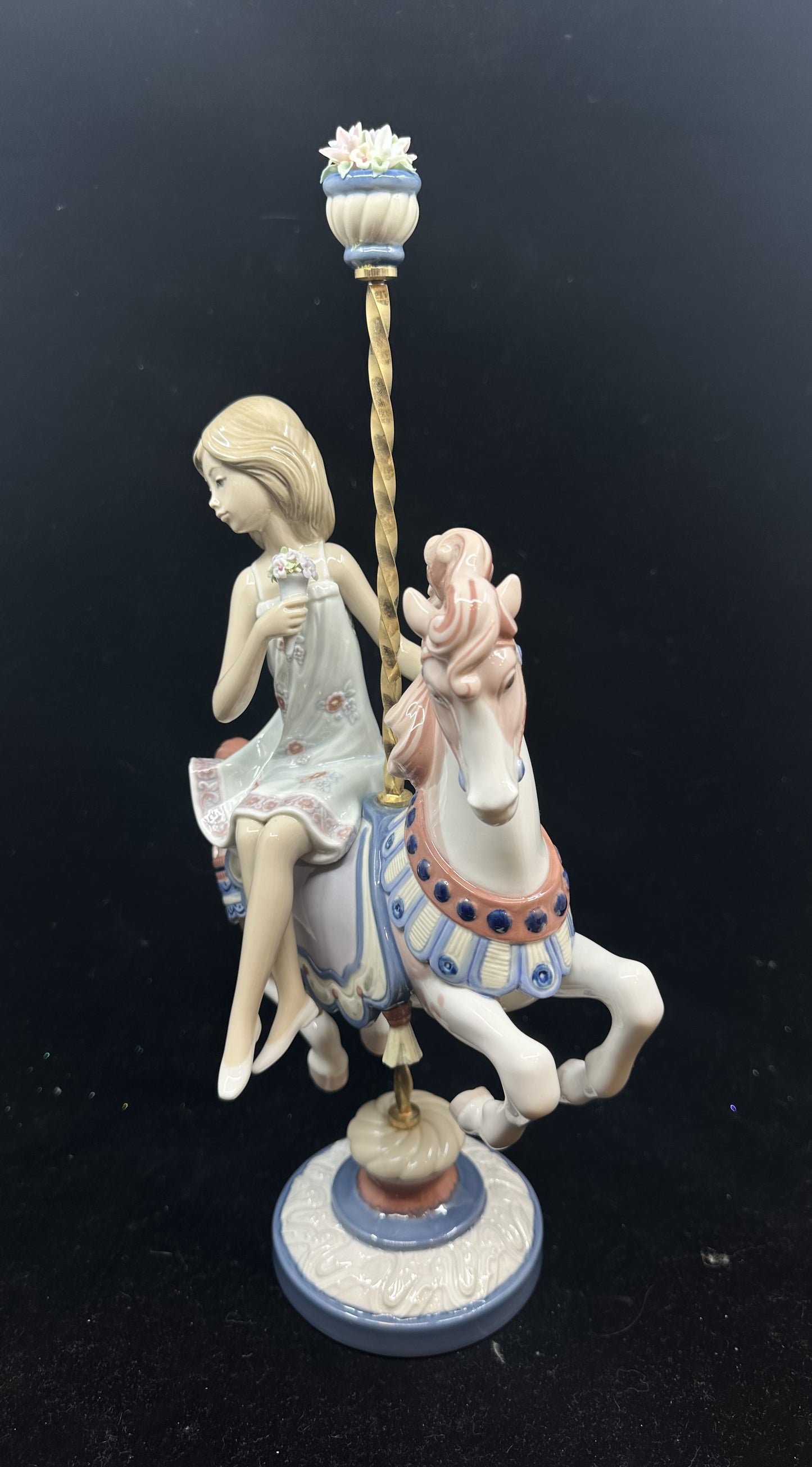 Lladro Girl on Carousel Horse Figurine #1469 (KPWBCS)