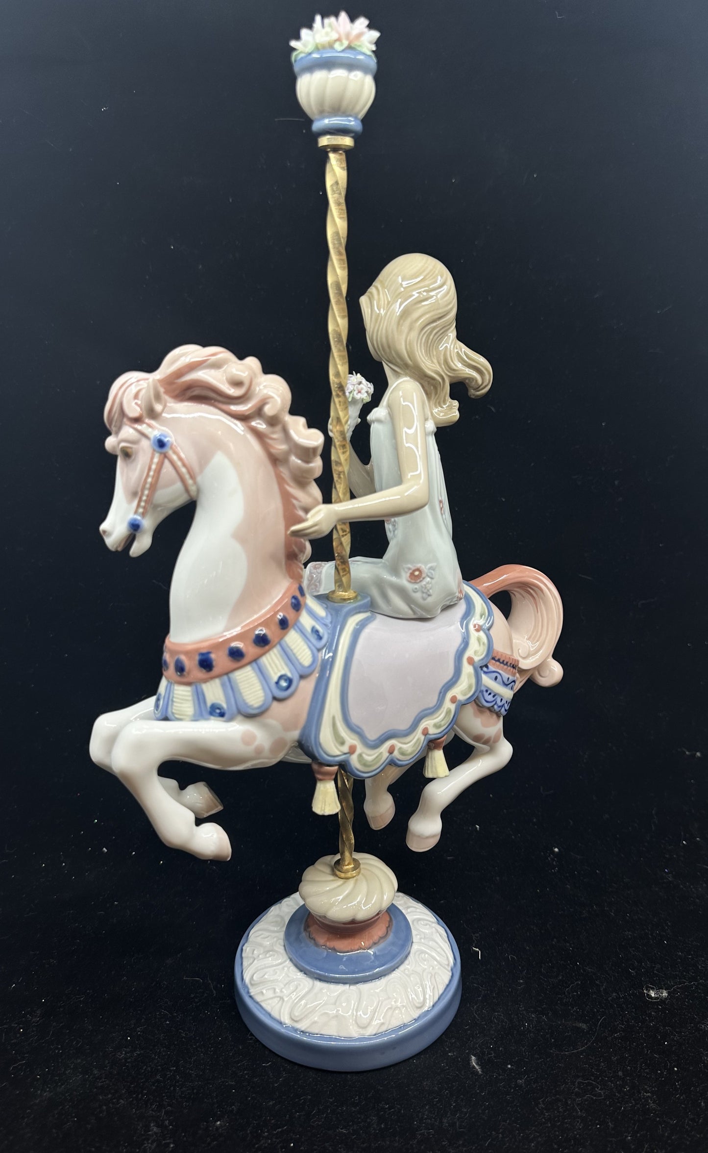 Lladro Girl on Carousel Horse Figurine #1469 (KPWBCS)