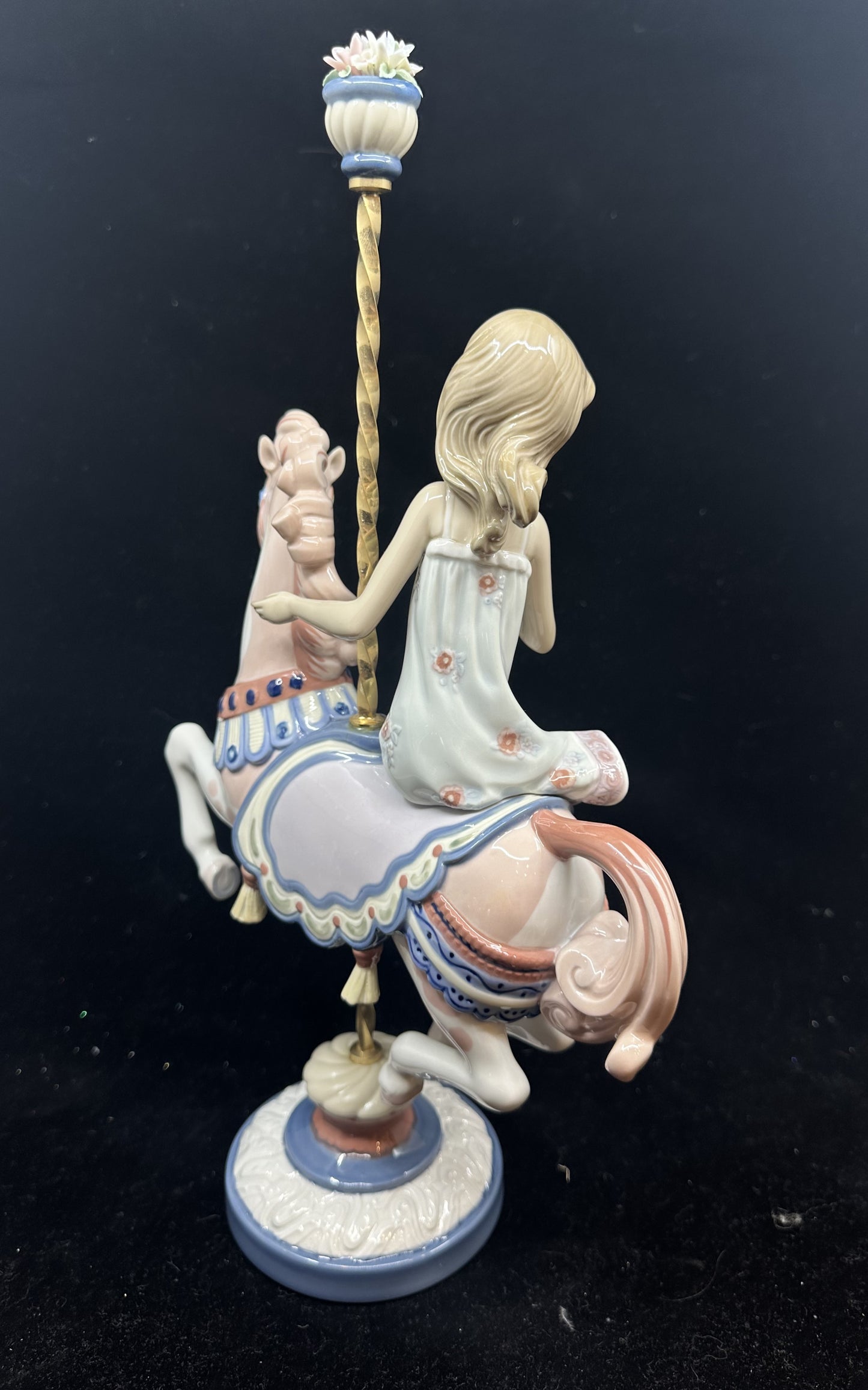 Lladro Girl on Carousel Horse Figurine #1469 (KPWBCS)