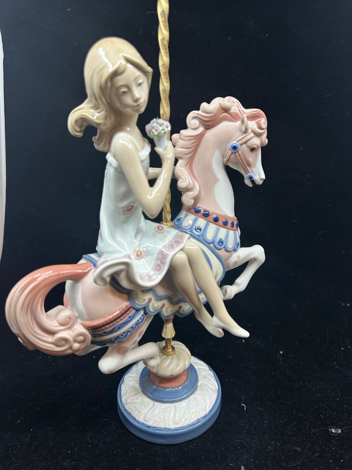 Lladro Girl on Carousel Horse Figurine #1469 (KPWBCS)