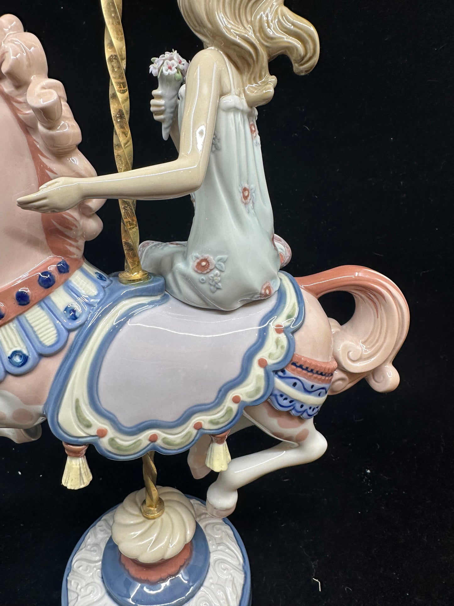 Lladro Girl on Carousel Horse Figurine #1469 (KPWBCS)