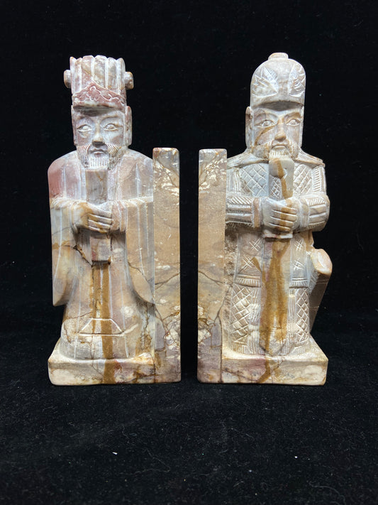 Chinese Soapstone Scholar Bookends (YDLBRN)