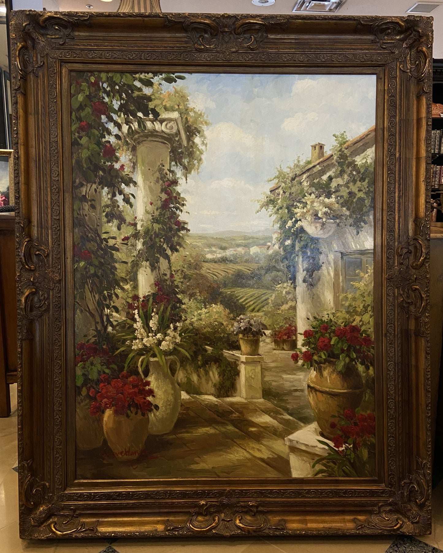 Decorative Oversized Landscape Painting (2186Q8)