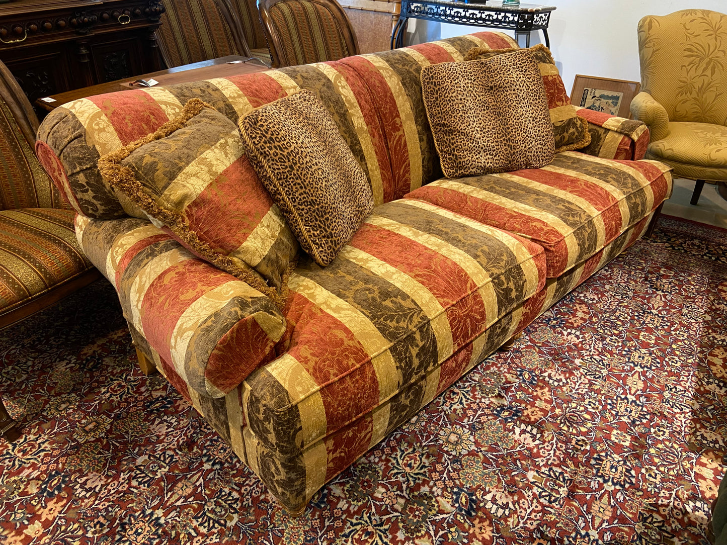 Century LT Designs Striped Sofa (873AW9)