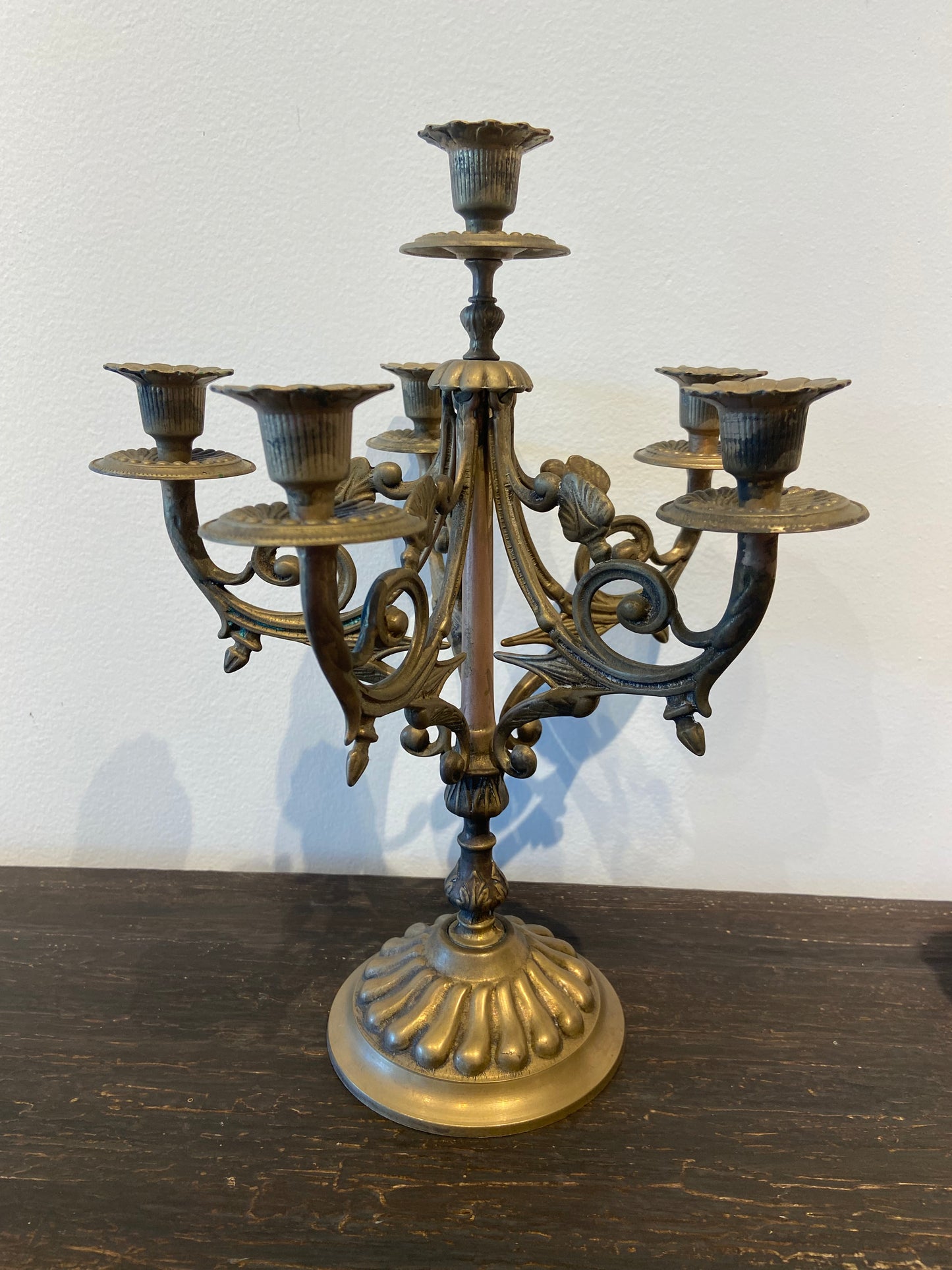 Pair of Italy Brass Candelabras (WV8UGY)