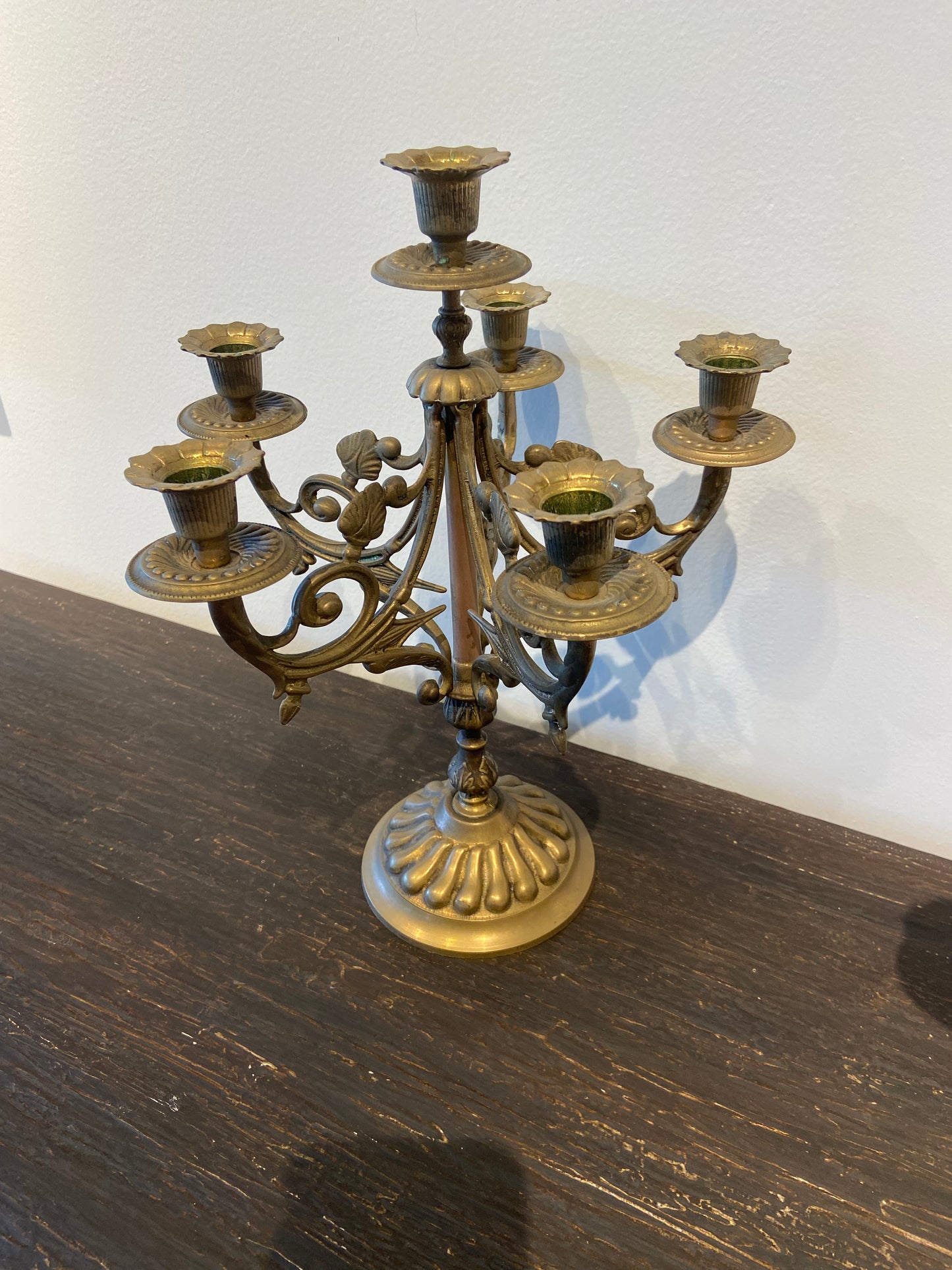 Pair of Italy Brass Candelabras (WV8UGY)