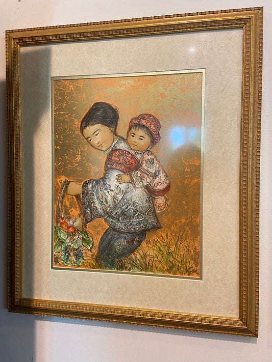 Mother An Child Lithograph by Edna Hibel (YBG4WE)