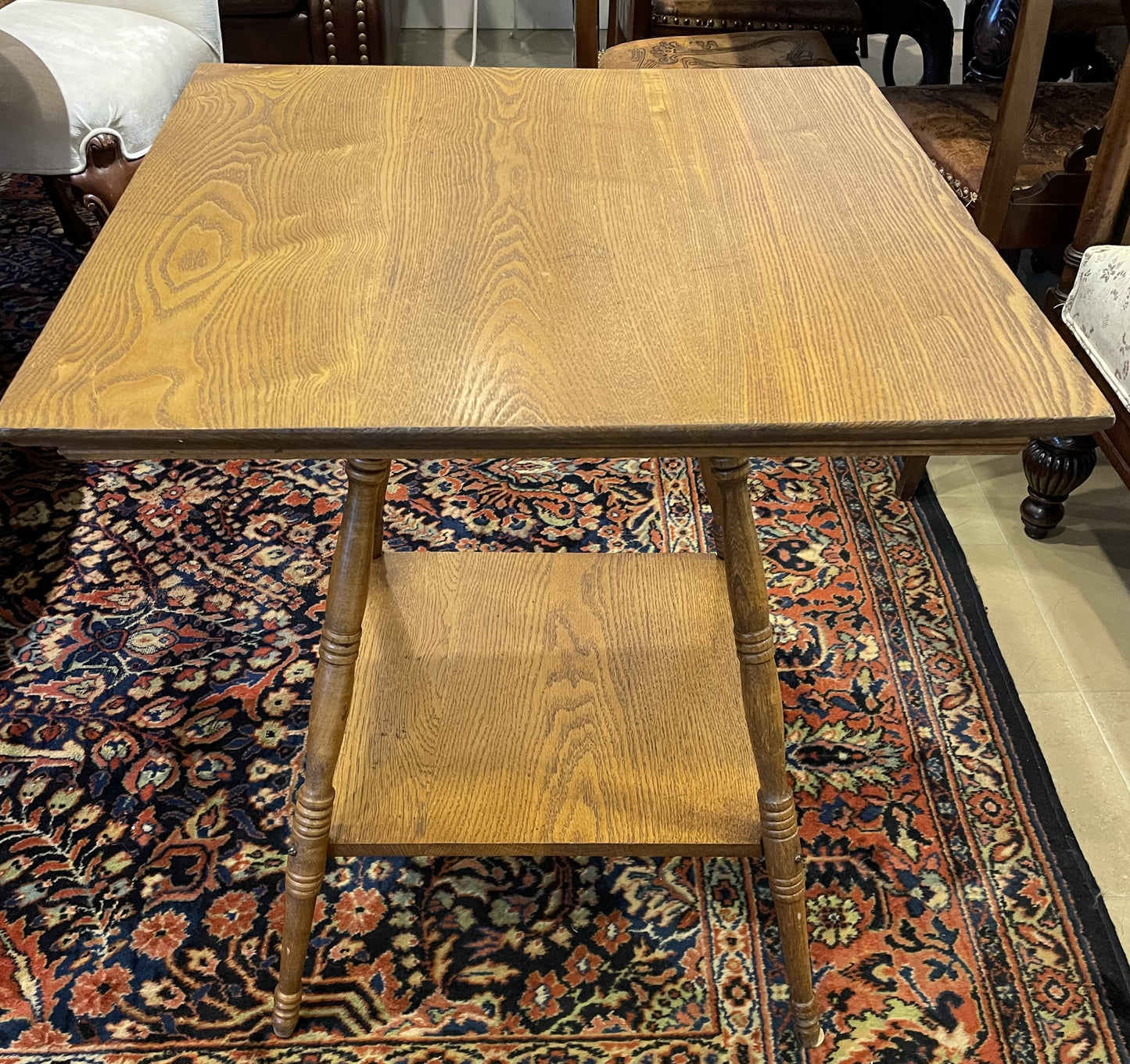 Antique Two-Tier Victorian End Table (STYK4L)