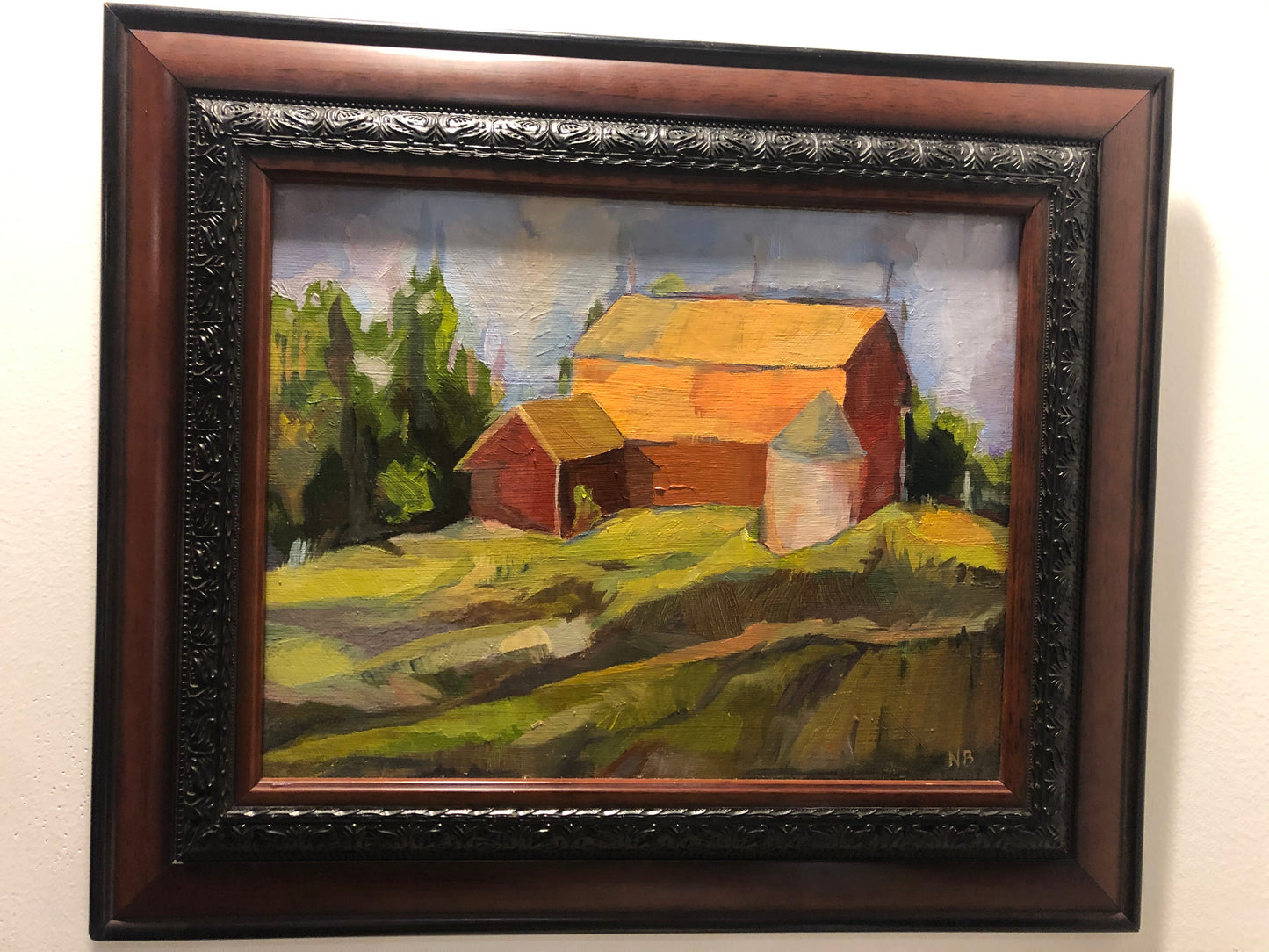 Nora Boedecker Farm Scene Oil On Canvas (20767)