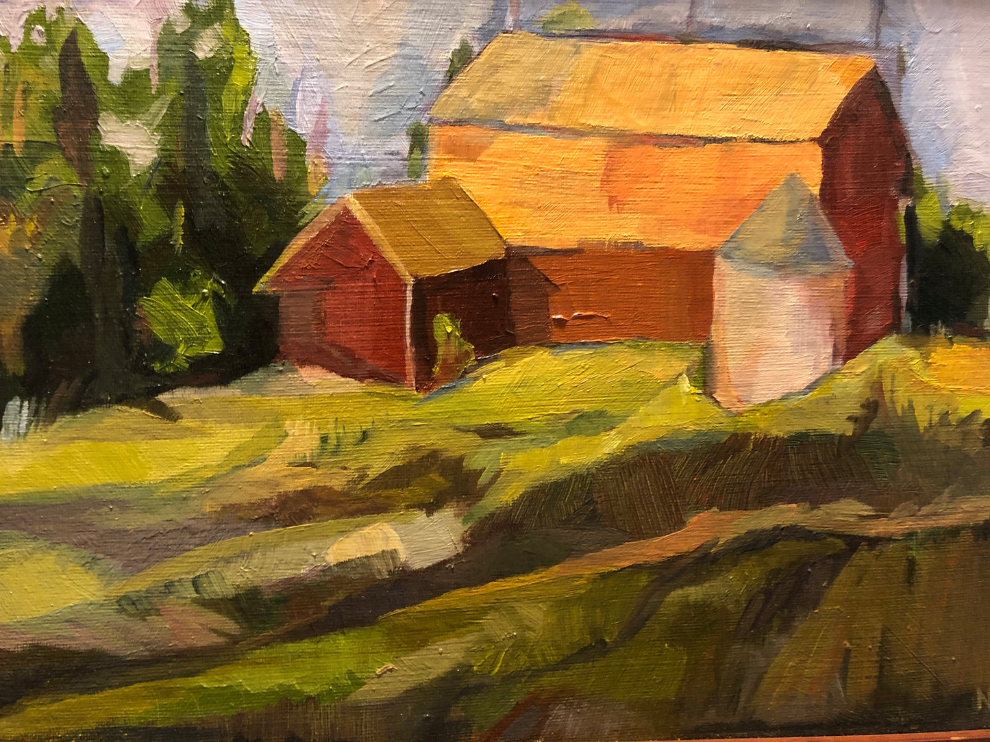 Nora Boedecker Farm Scene Oil On Canvas (20767)