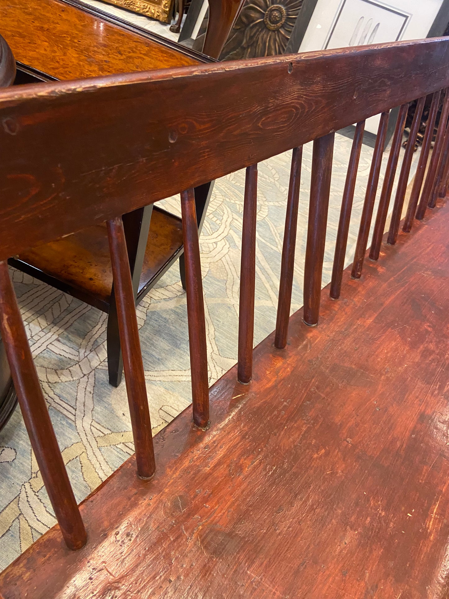 Antique Windsor Plantation Bench (L23ES8)