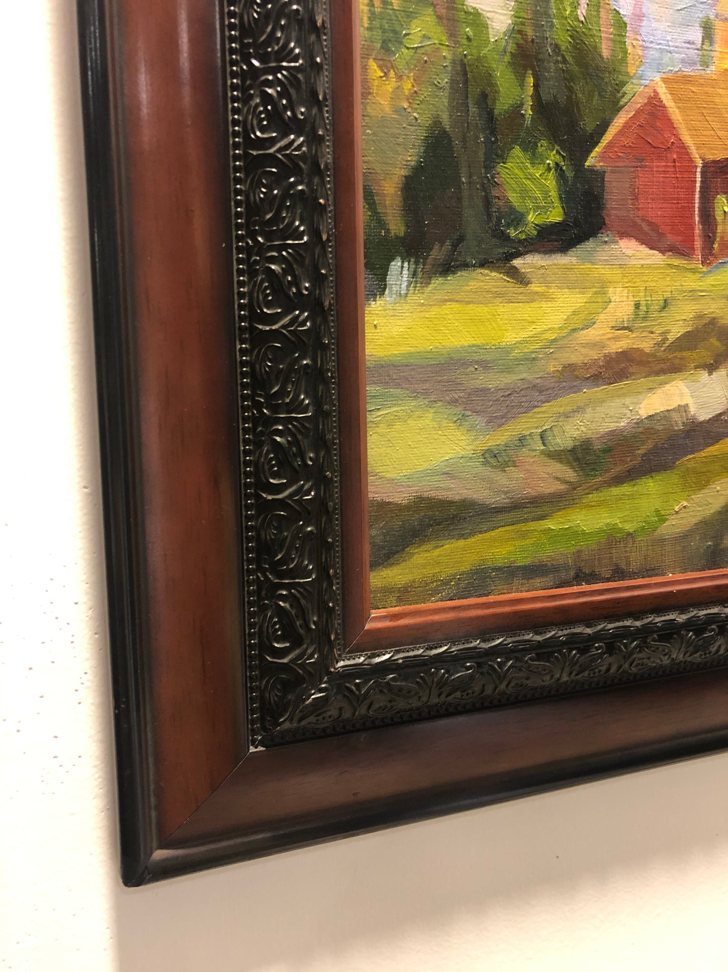 Nora Boedecker Farm Scene Oil On Canvas (20767)