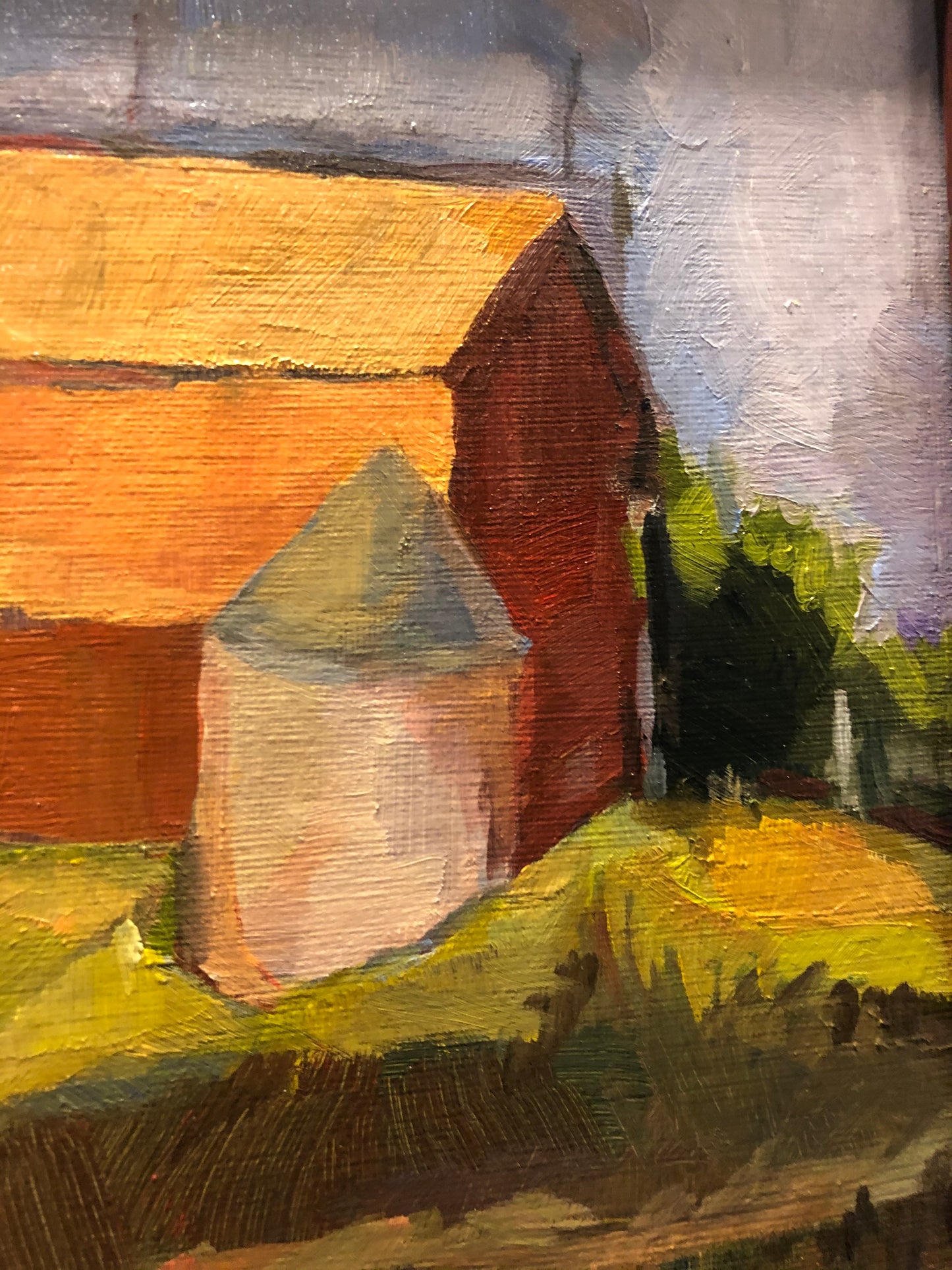 Nora Boedecker Farm Scene Oil On Canvas (20767)