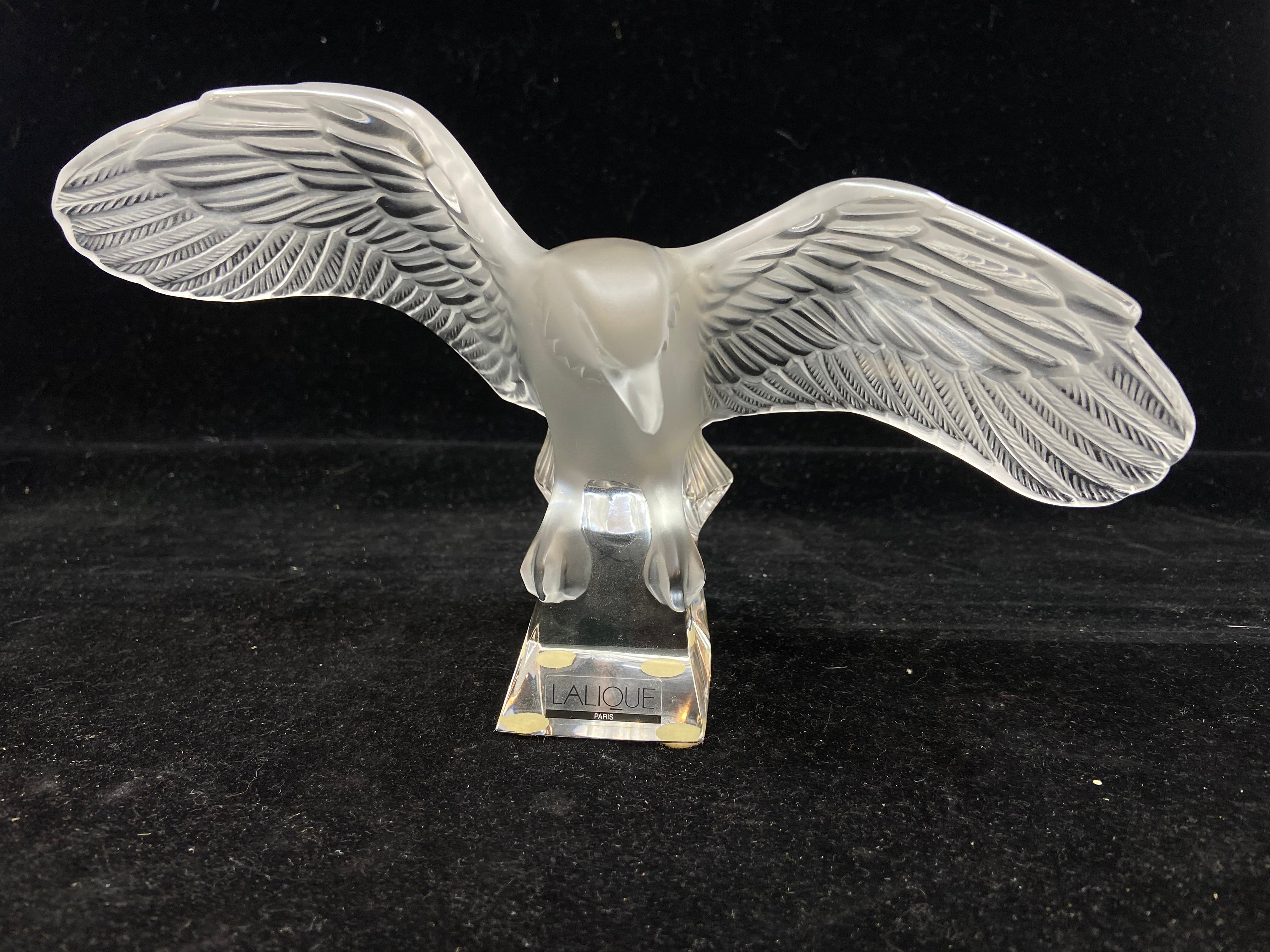 華麗 LALIQUE EAGLE 迫力の高さ22cm ラリック 鷹 工芸品