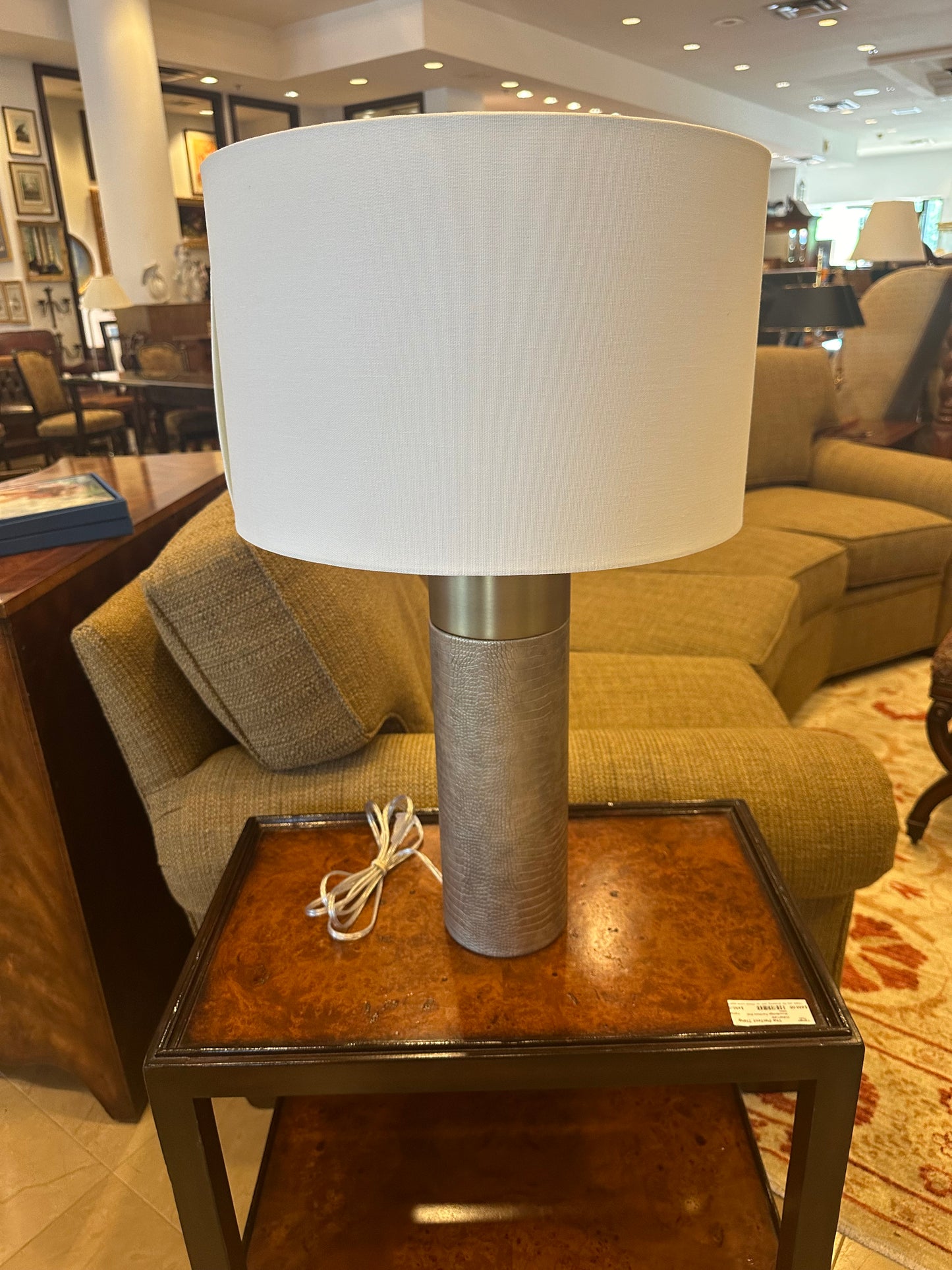 Gold Leather Wrap Table Lamp (WXLZ4E)