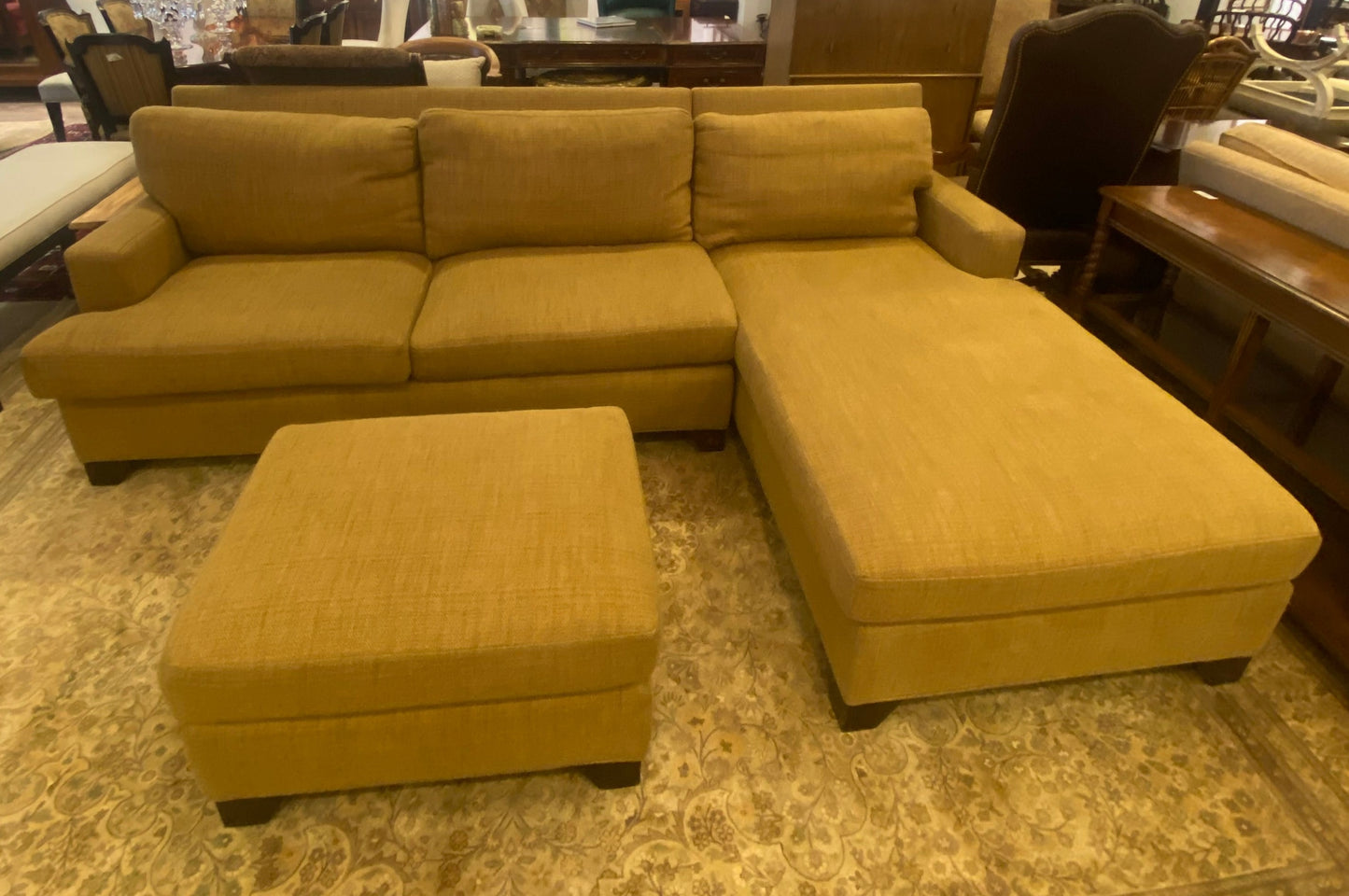 Baker Sectional with Ottoman AS IS (ARHWU1)