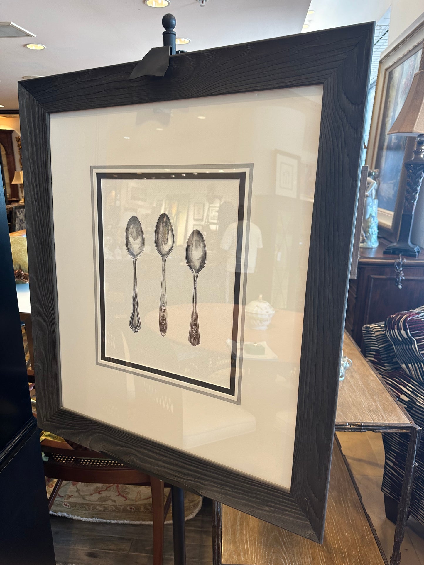 Ethan Allen Framed Silverware Giclee Print - Spoons (83NC2P)