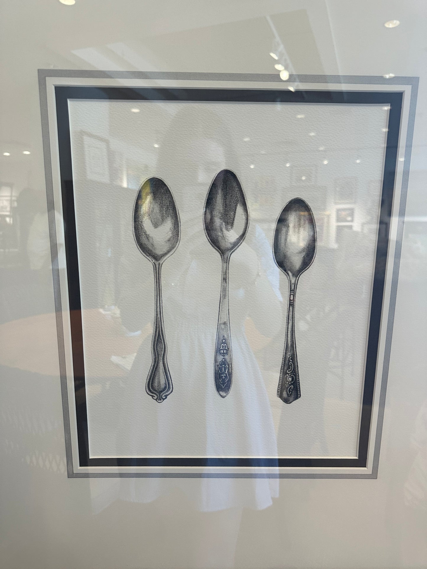 Ethan Allen Framed Silverware Giclee Print - Spoons (83NC2P)