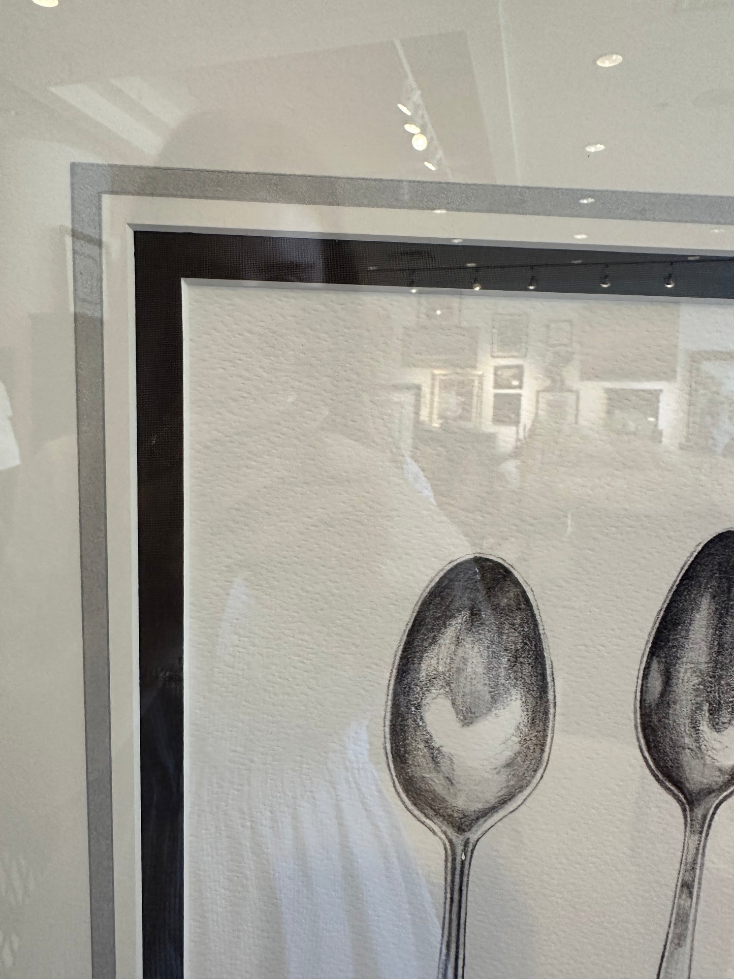 Ethan Allen Framed Silverware Giclee Print - Spoons (83NC2P)