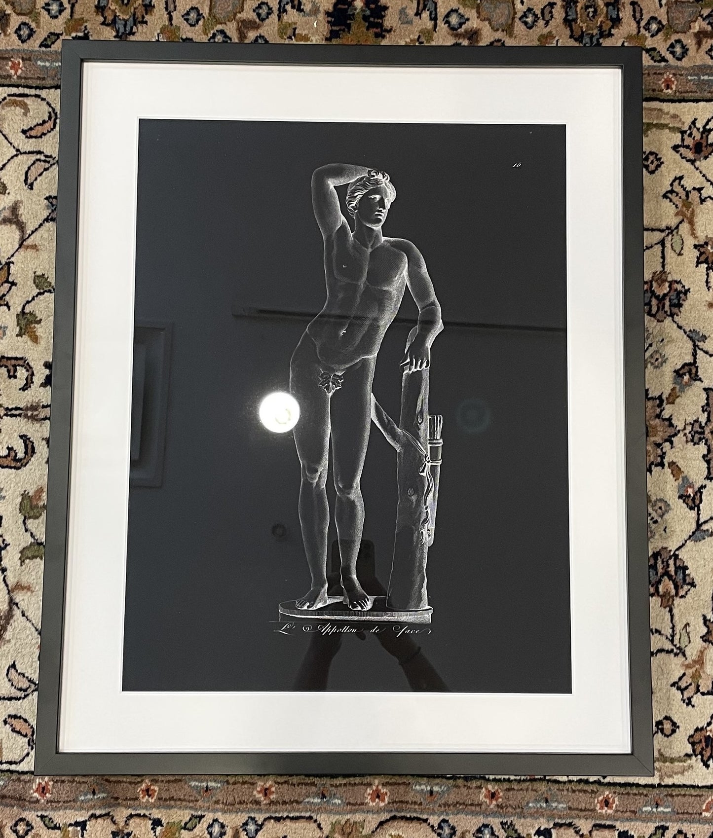 Restoration Hardware "Engraving of Greek Male Nude 1 - Black" Print (J6L9EG)