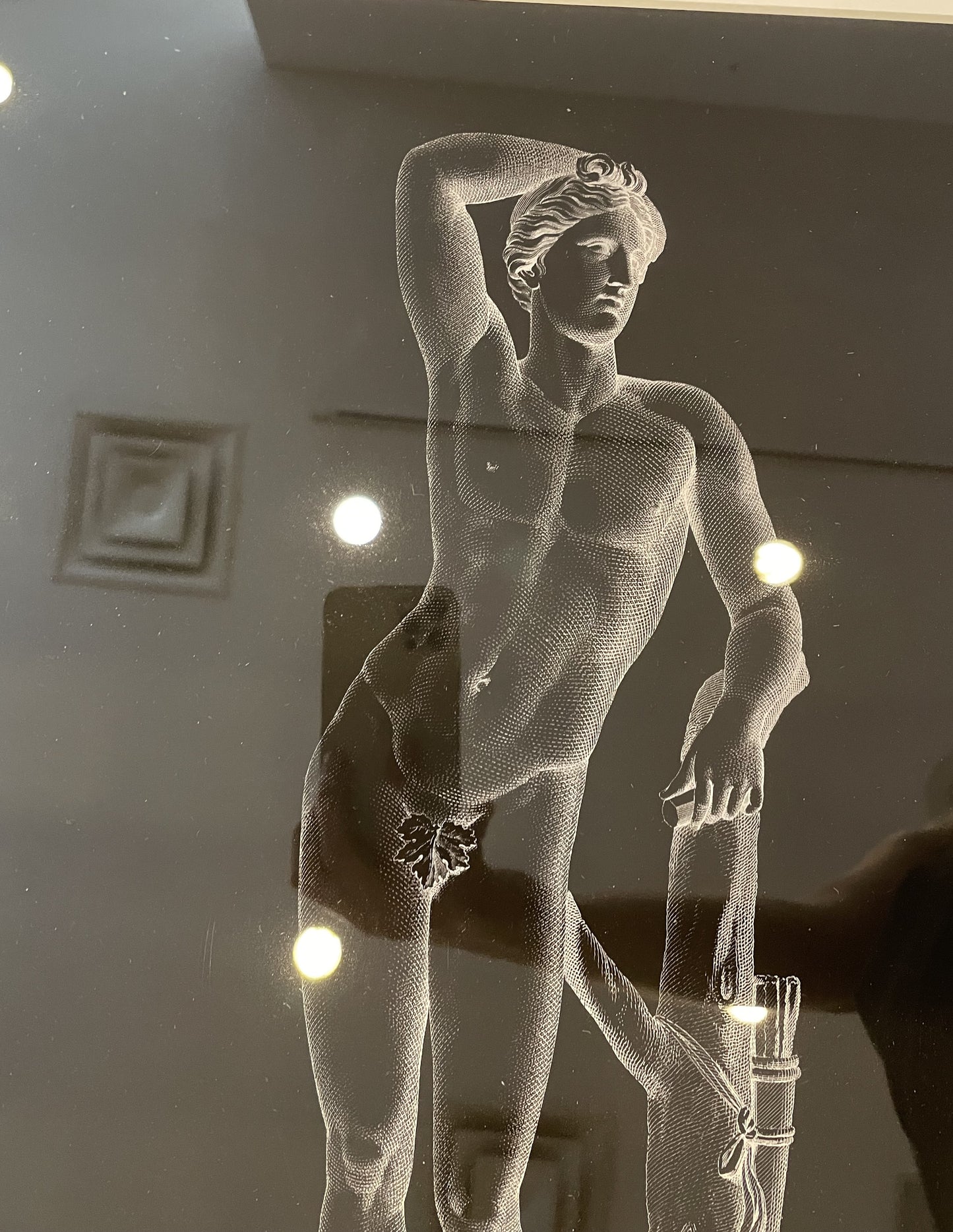 Restoration Hardware "Engraving of Greek Male Nude 1 - Black" Print (J6L9EG)