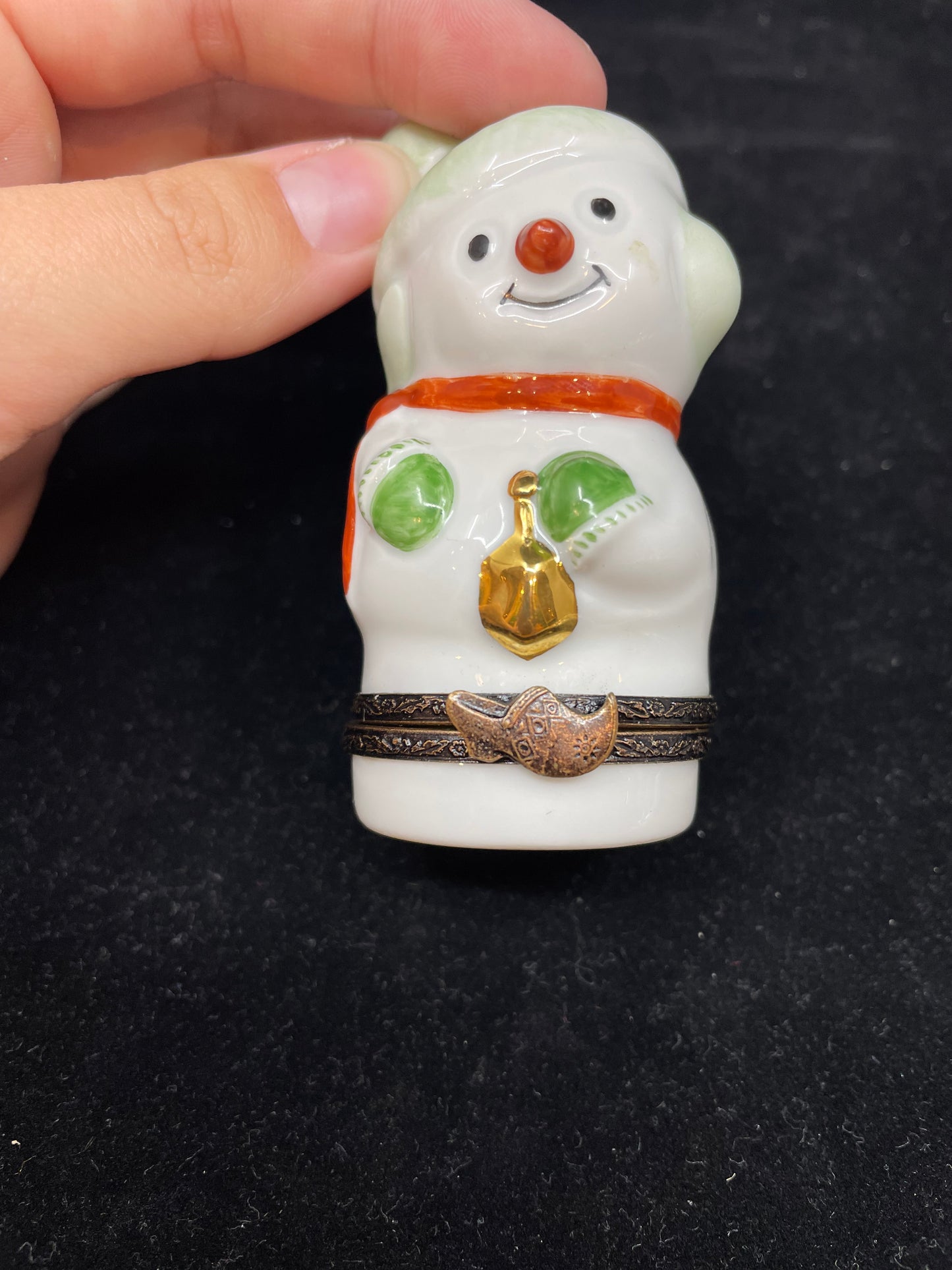 Limoges Snowman Trinket Box (BRCGVH)