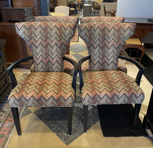 Set of 4 R Honquist Chevron Dining Chairs (0C0004)