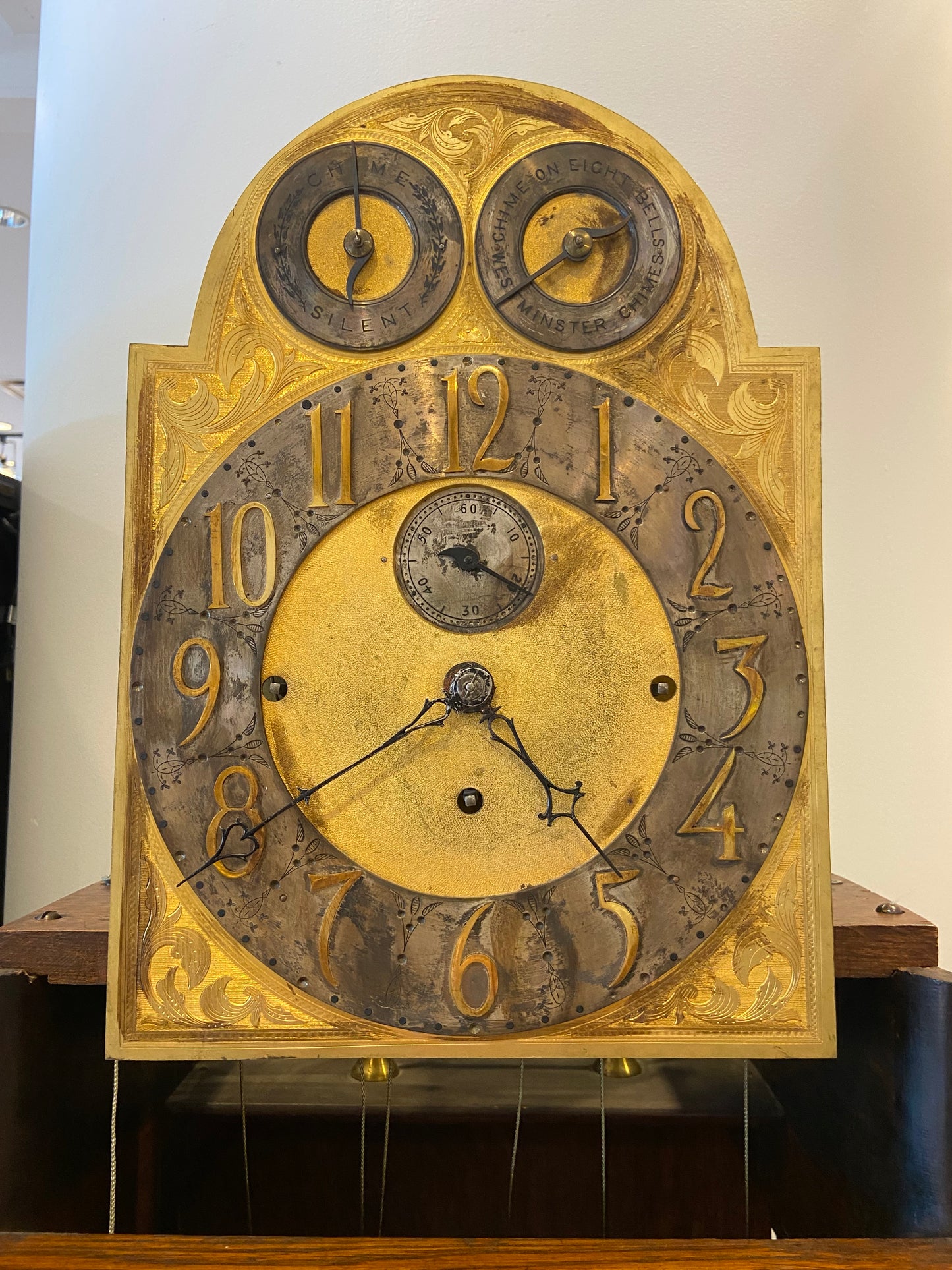 French Bell and Chime Gothic Grandfather Clock (C5RYTU)