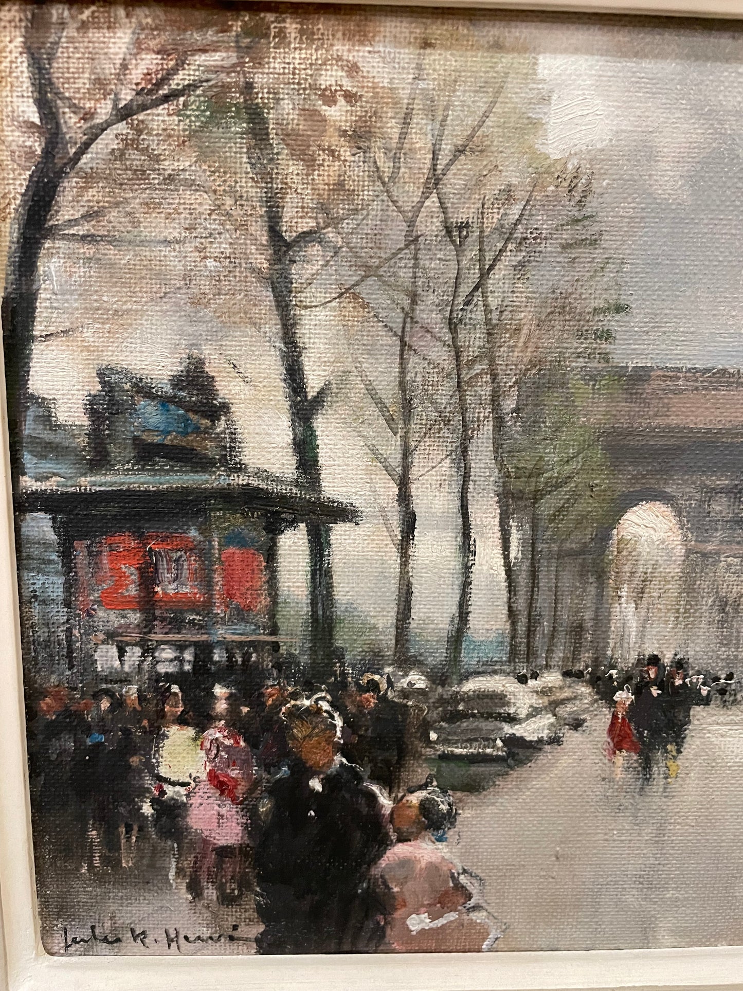 Jules René Hervé Champs Elysees Street Oil on Canvas (GKP3GY)