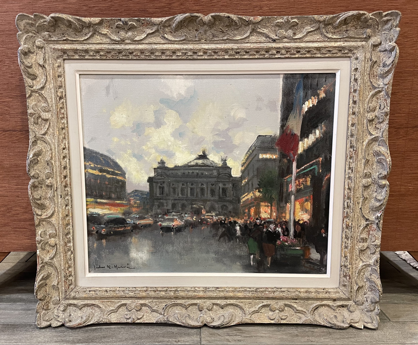 Jules-René Hervé Place de l'Opera Oil on Canvas (U4LZCC)