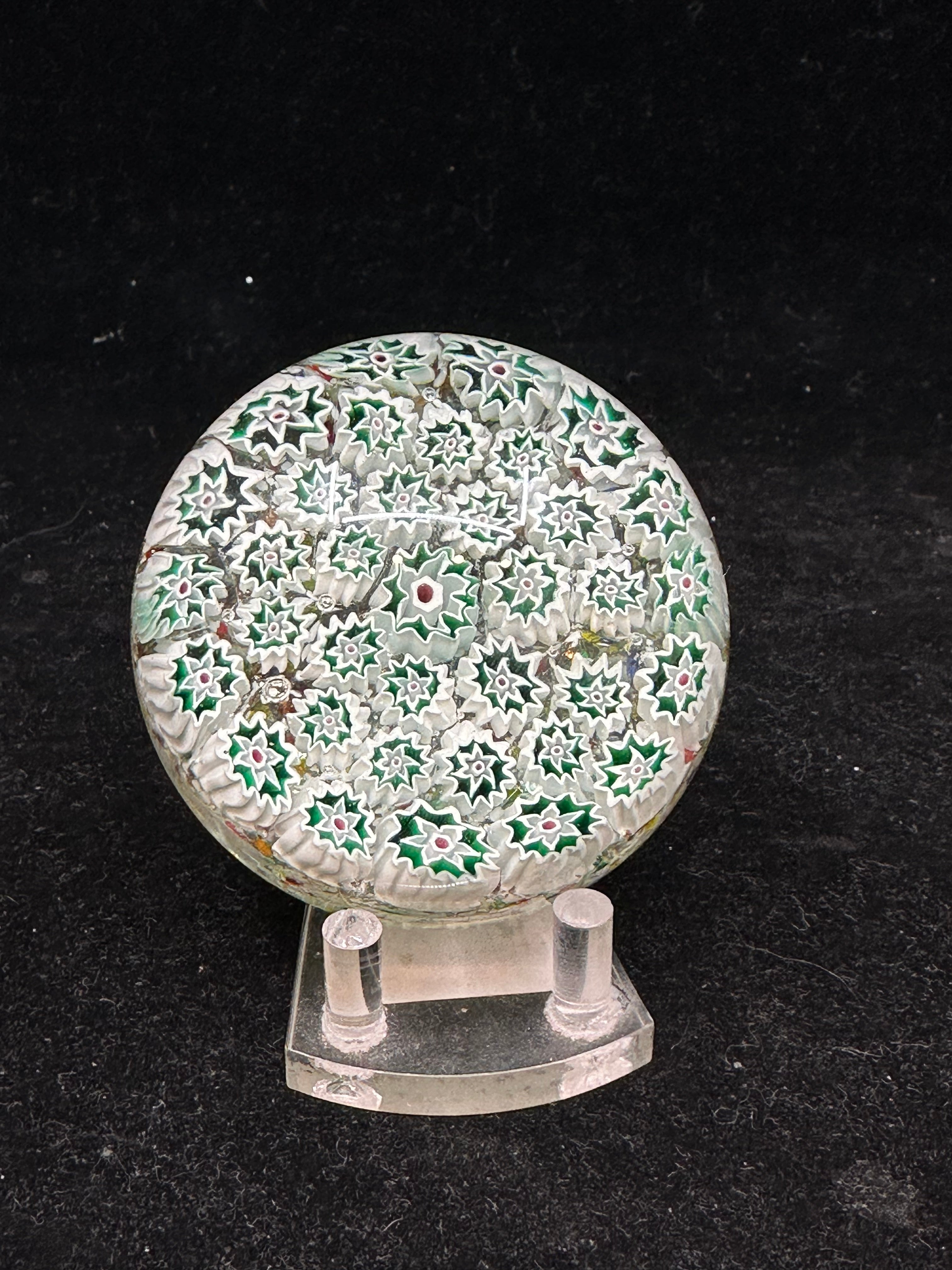 Murano vintage high quality glass Millifiori paperweight