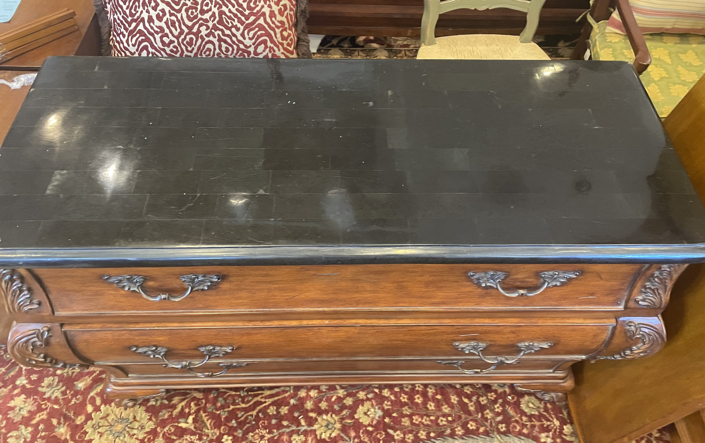 French Bombe Chest with Stone Top (K4CG5G)