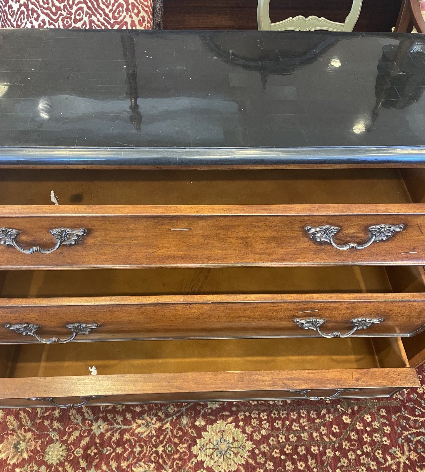 French Bombe Chest with Stone Top (K4CG5G)