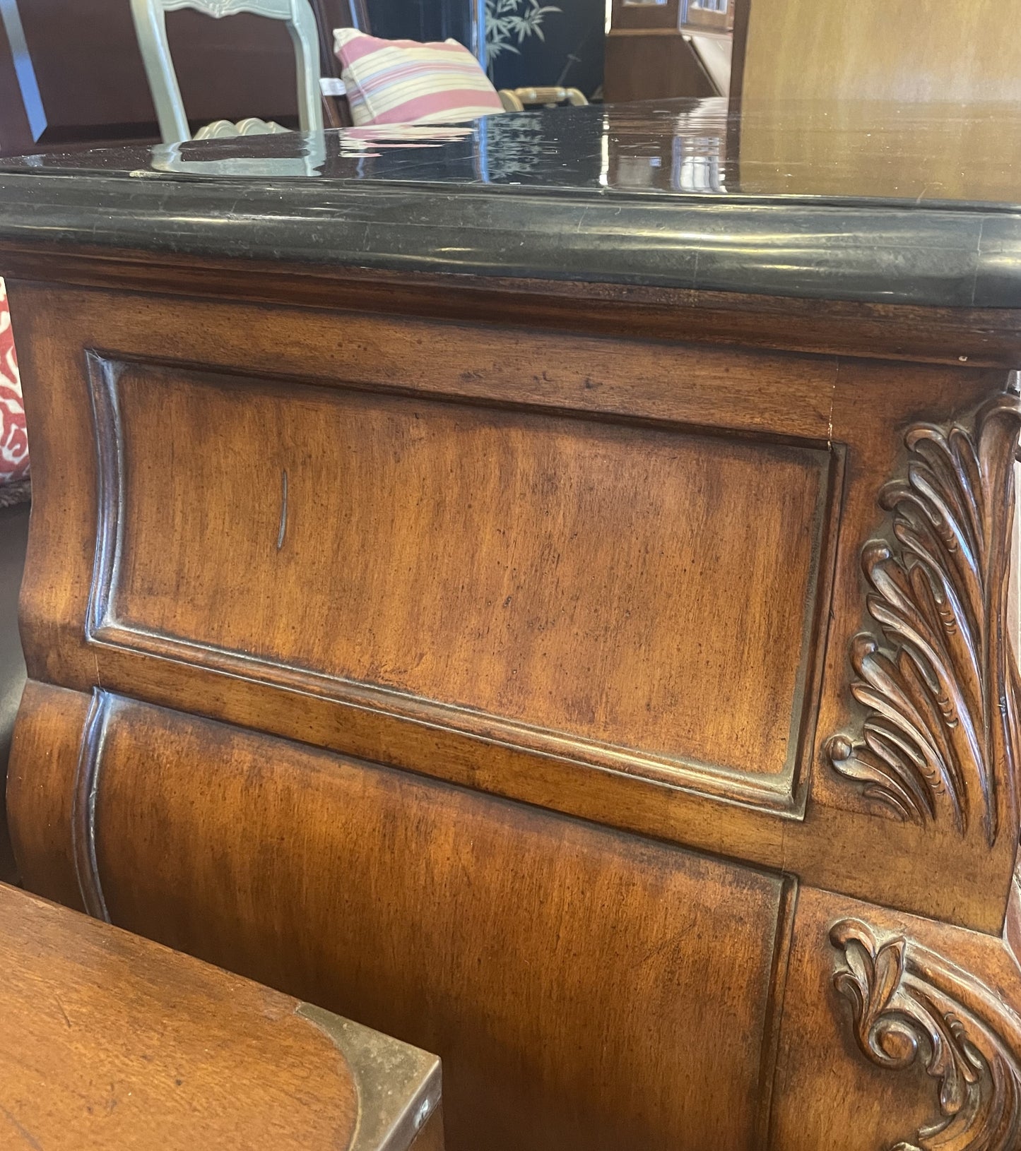 French Bombe Chest with Stone Top (K4CG5G)