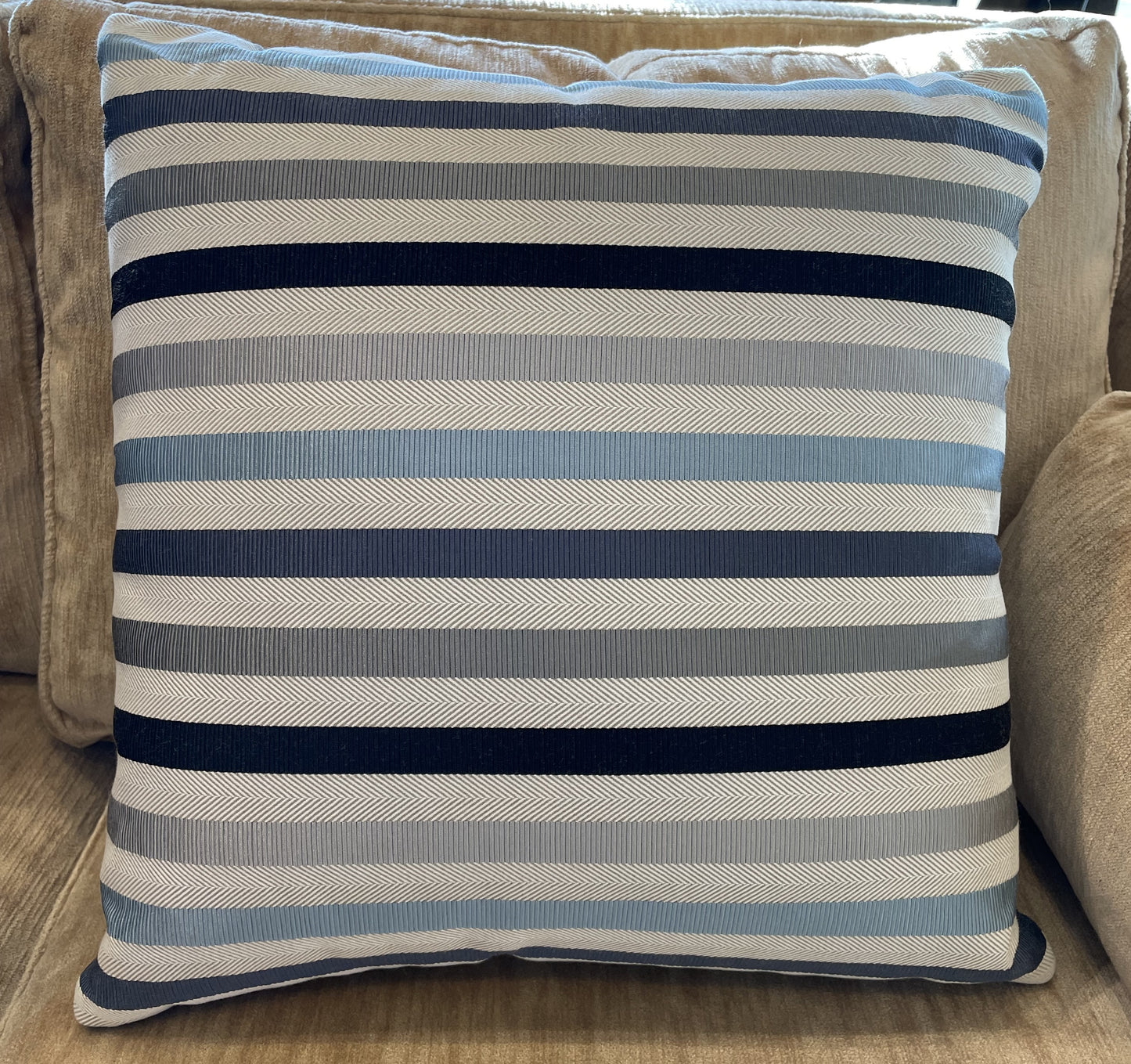 Hermes Attributed Striped Pillow (W3XQPH)