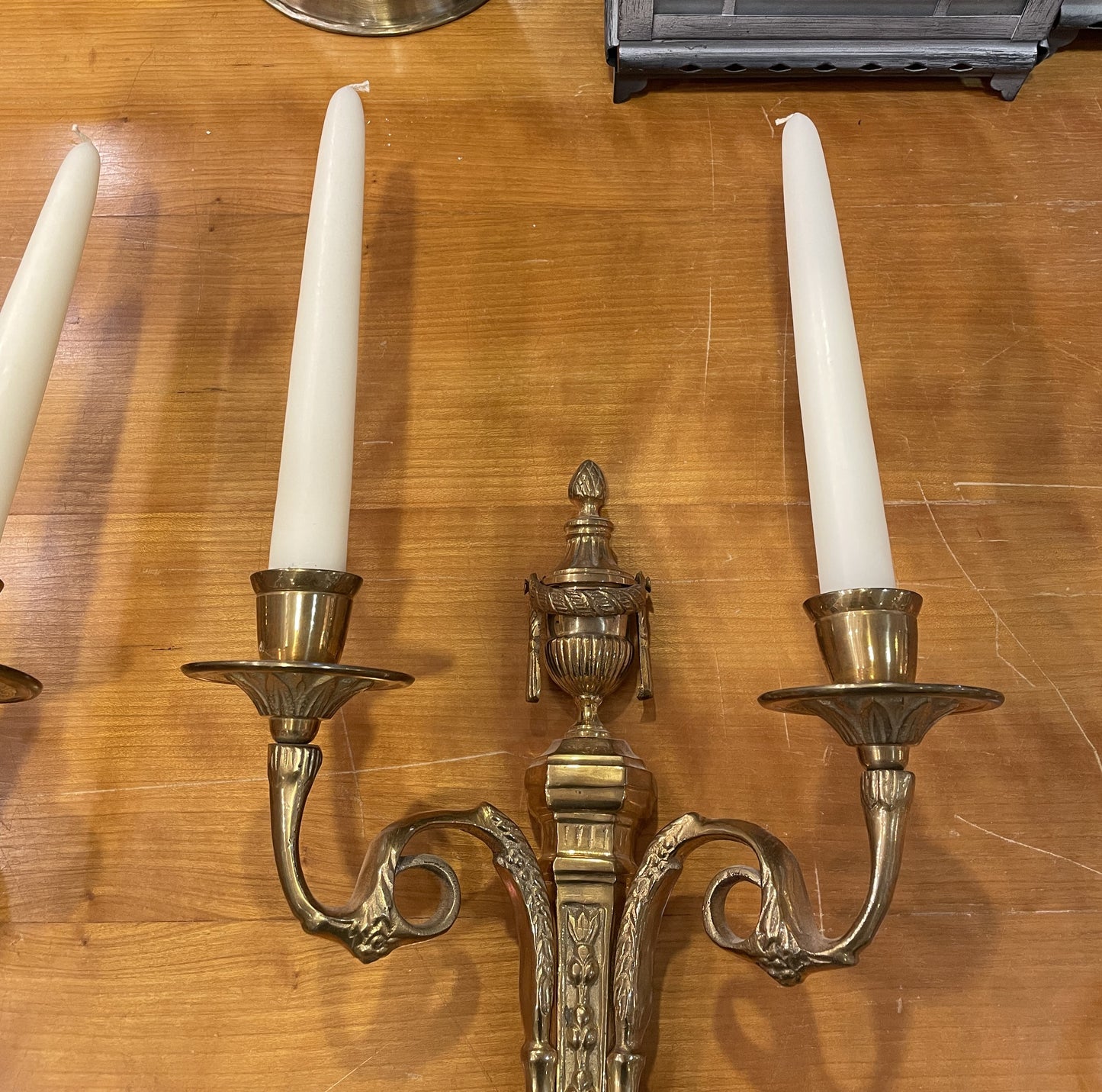 Pair of Brass Wall Sconces (SJNCLW)