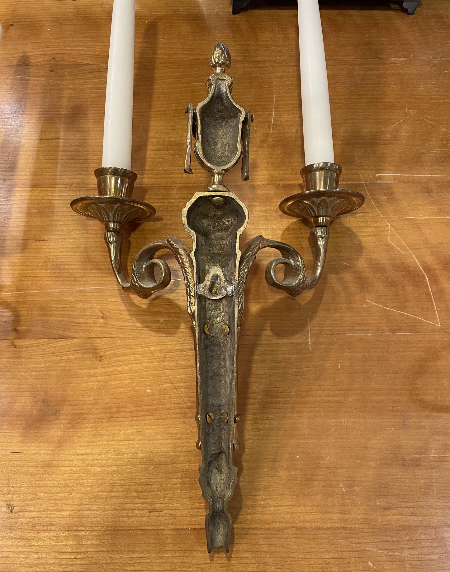 Pair of Brass Wall Sconces (SJNCLW)