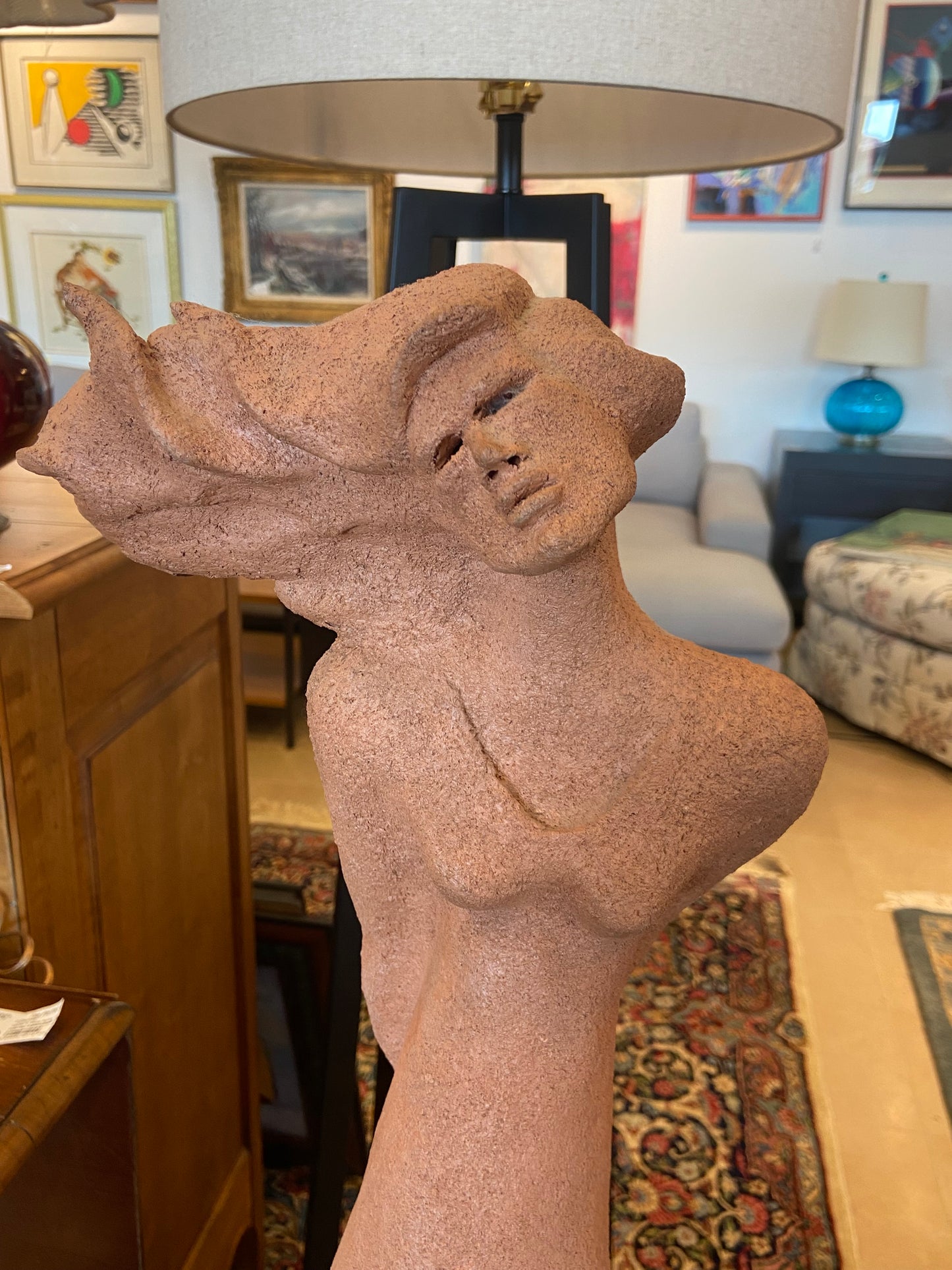 Barbara Majeski Terracotta Woman on Stand (LP5ZSJ)