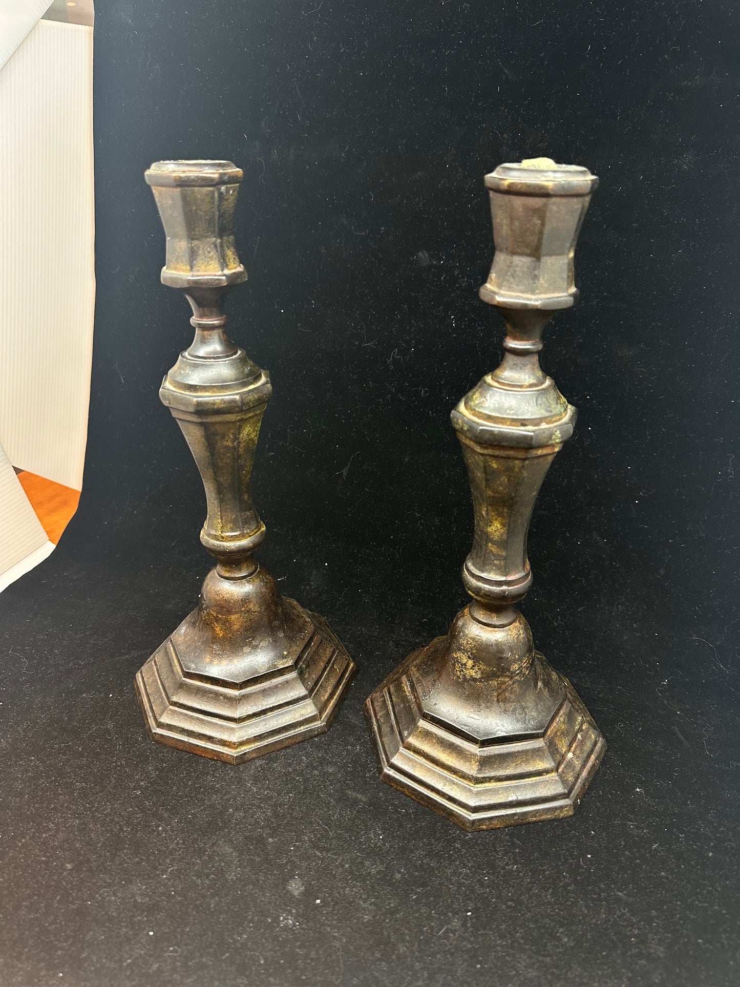 Pair Metal Candlesticks (26918)