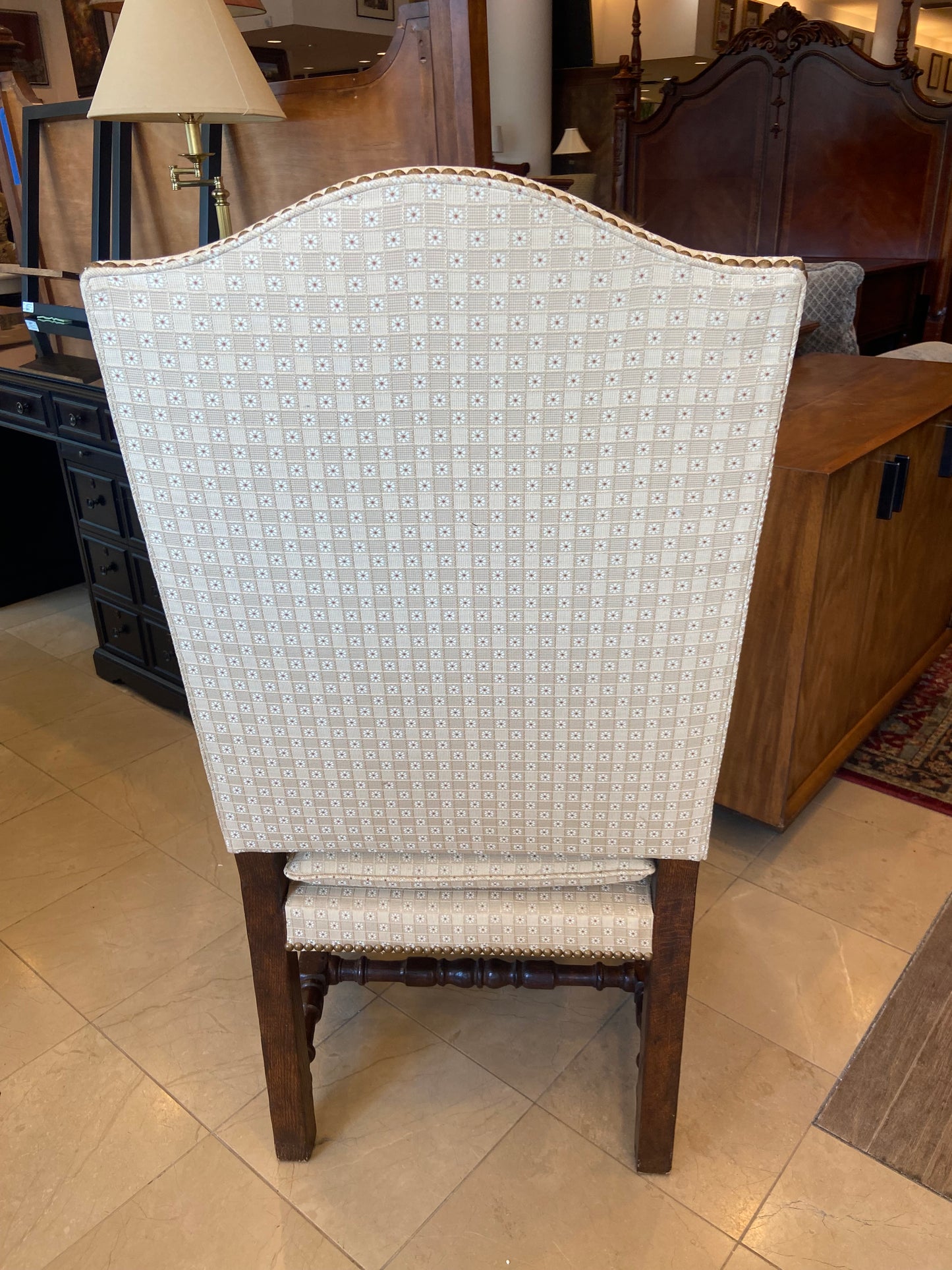 Pr. Cream Upholstered Master Chairs (FKVS4Y)