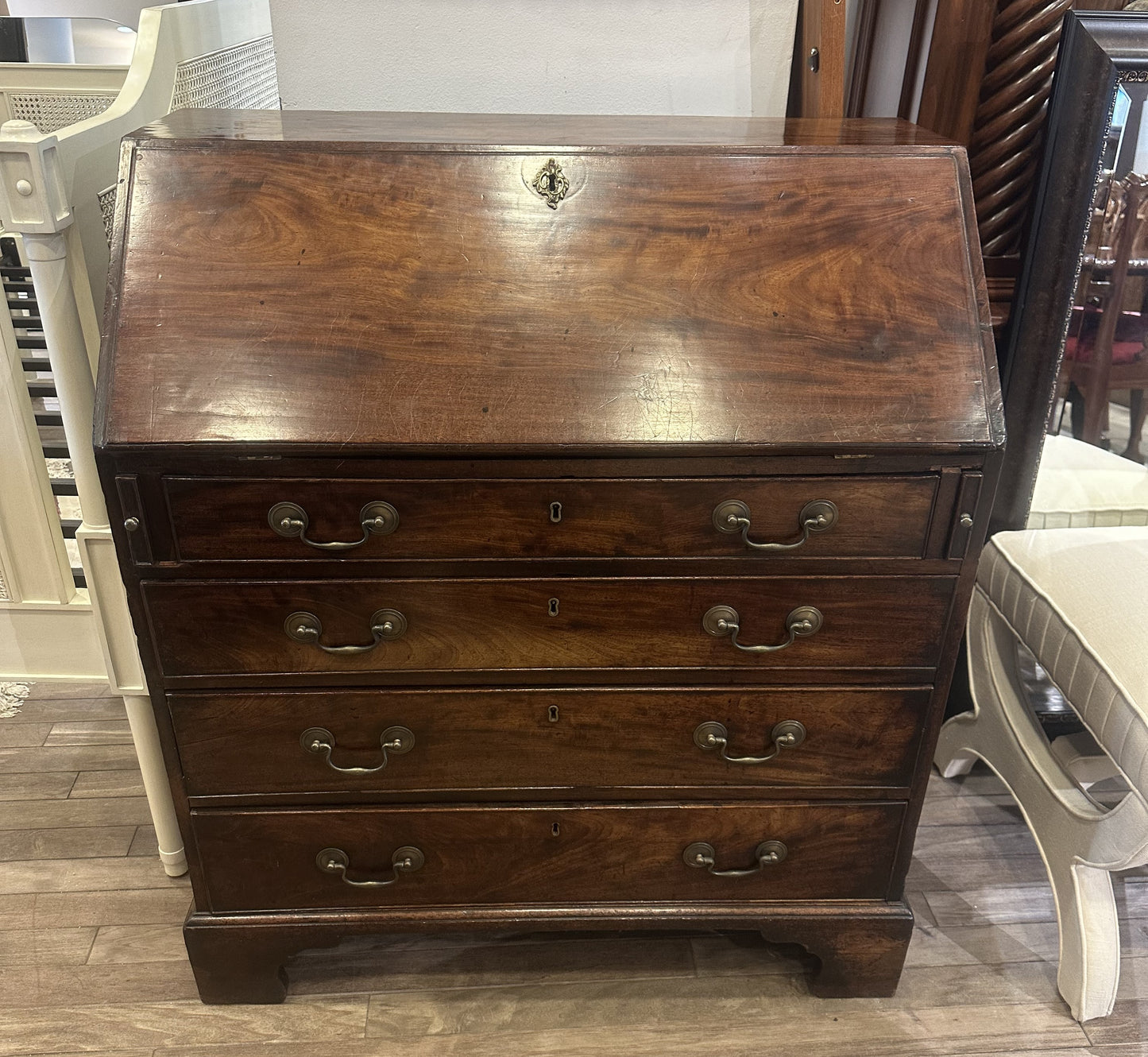 Antique Georgian Slant-Front Secretary Desk (YE8HBL)