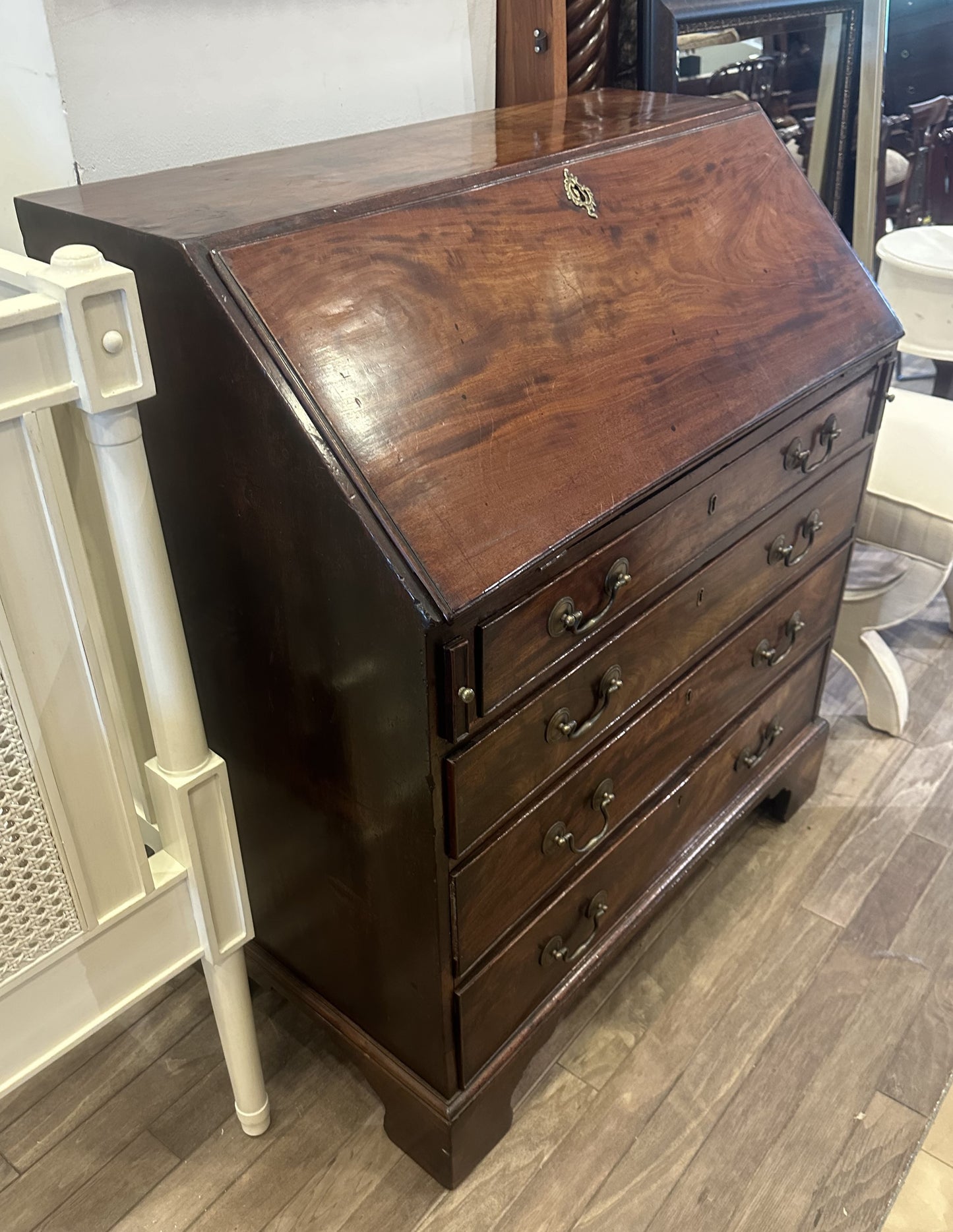 Antique Georgian Slant-Front Secretary Desk (YE8HBL)