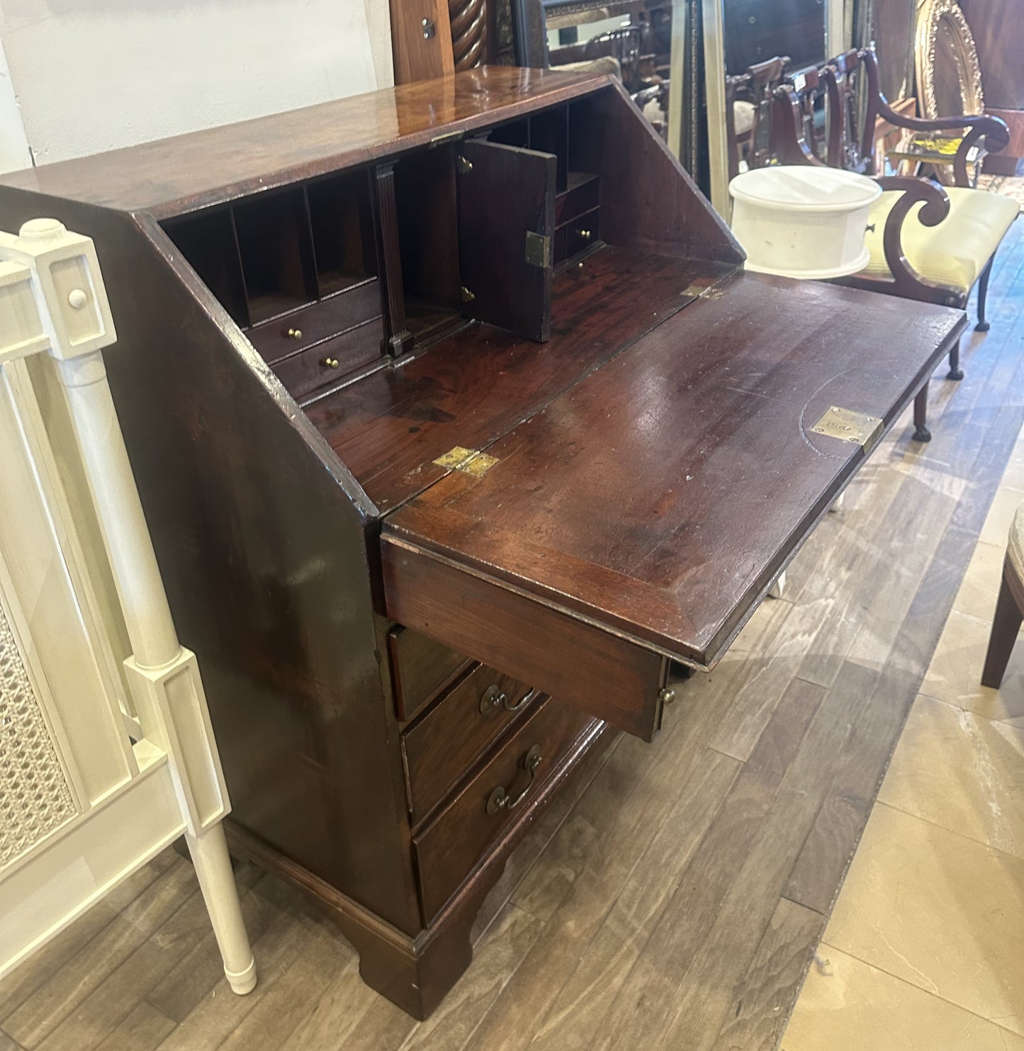 Antique Georgian Slant-Front Secretary Desk (YE8HBL)