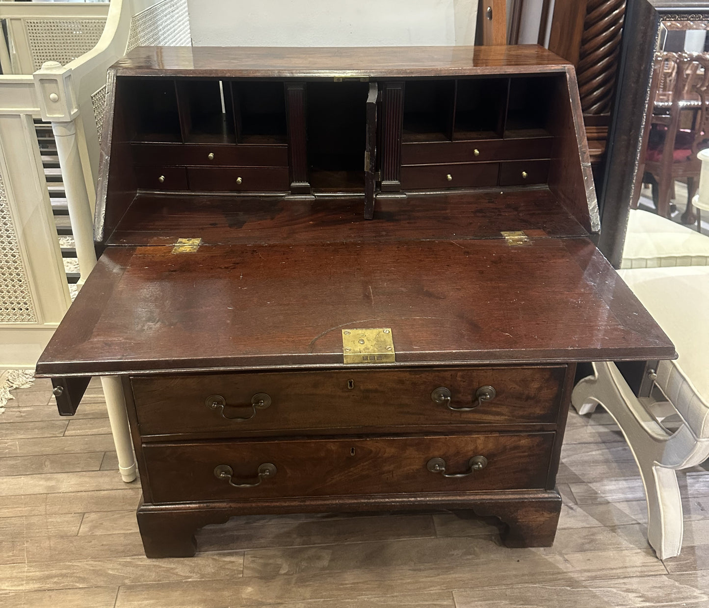 Antique Georgian Slant-Front Secretary Desk (YE8HBL)