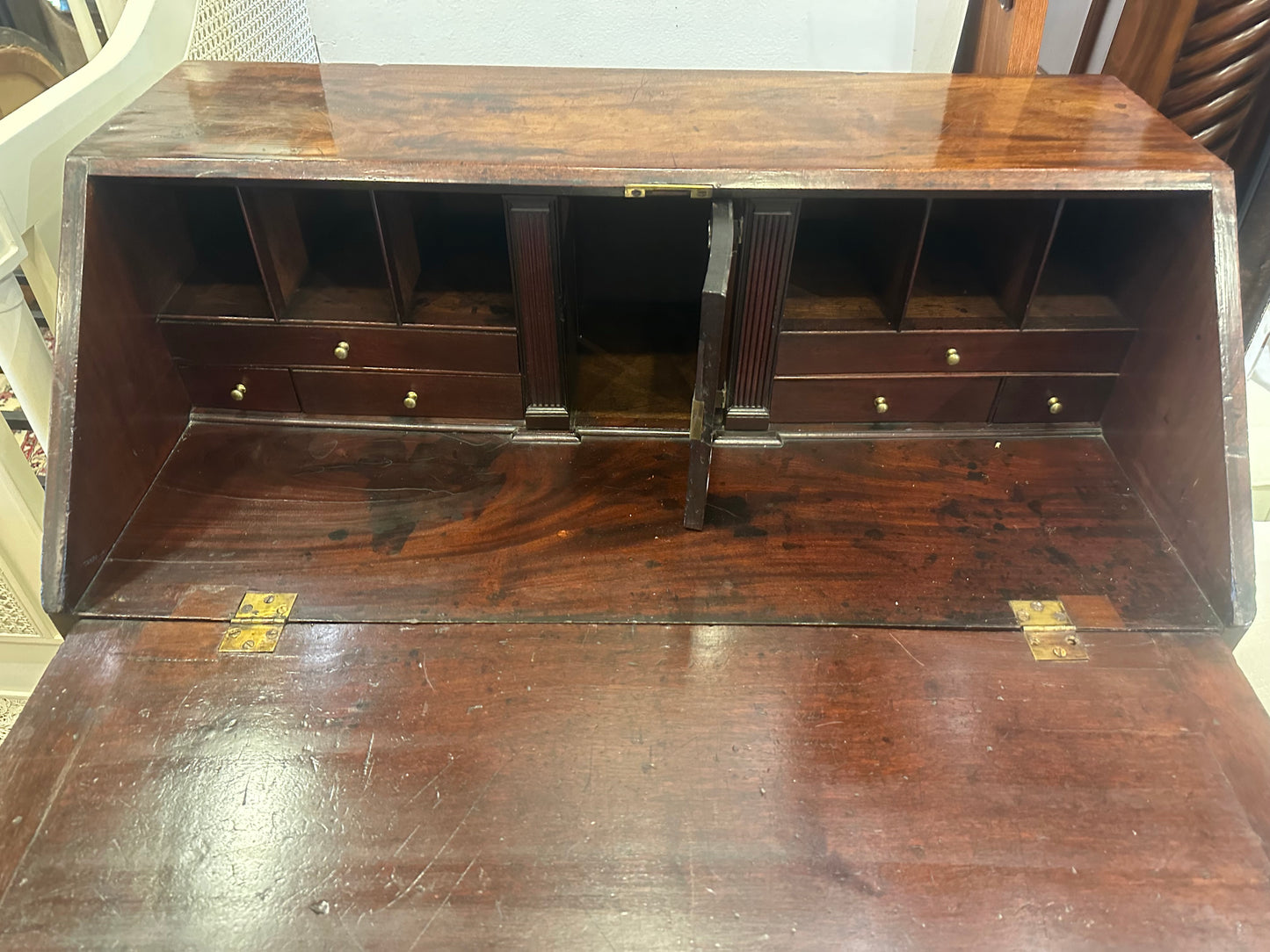 Antique Georgian Slant-Front Secretary Desk (YE8HBL)