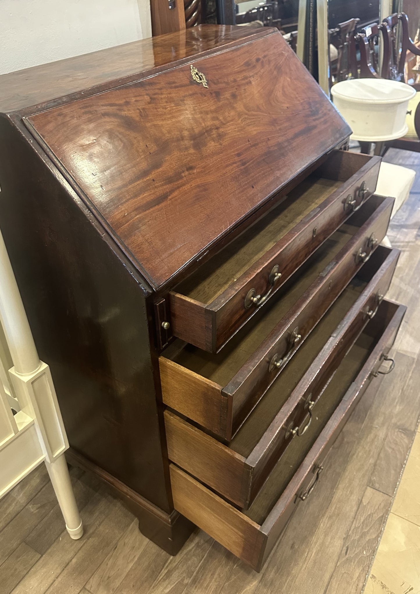 Antique Georgian Slant-Front Secretary Desk (YE8HBL)